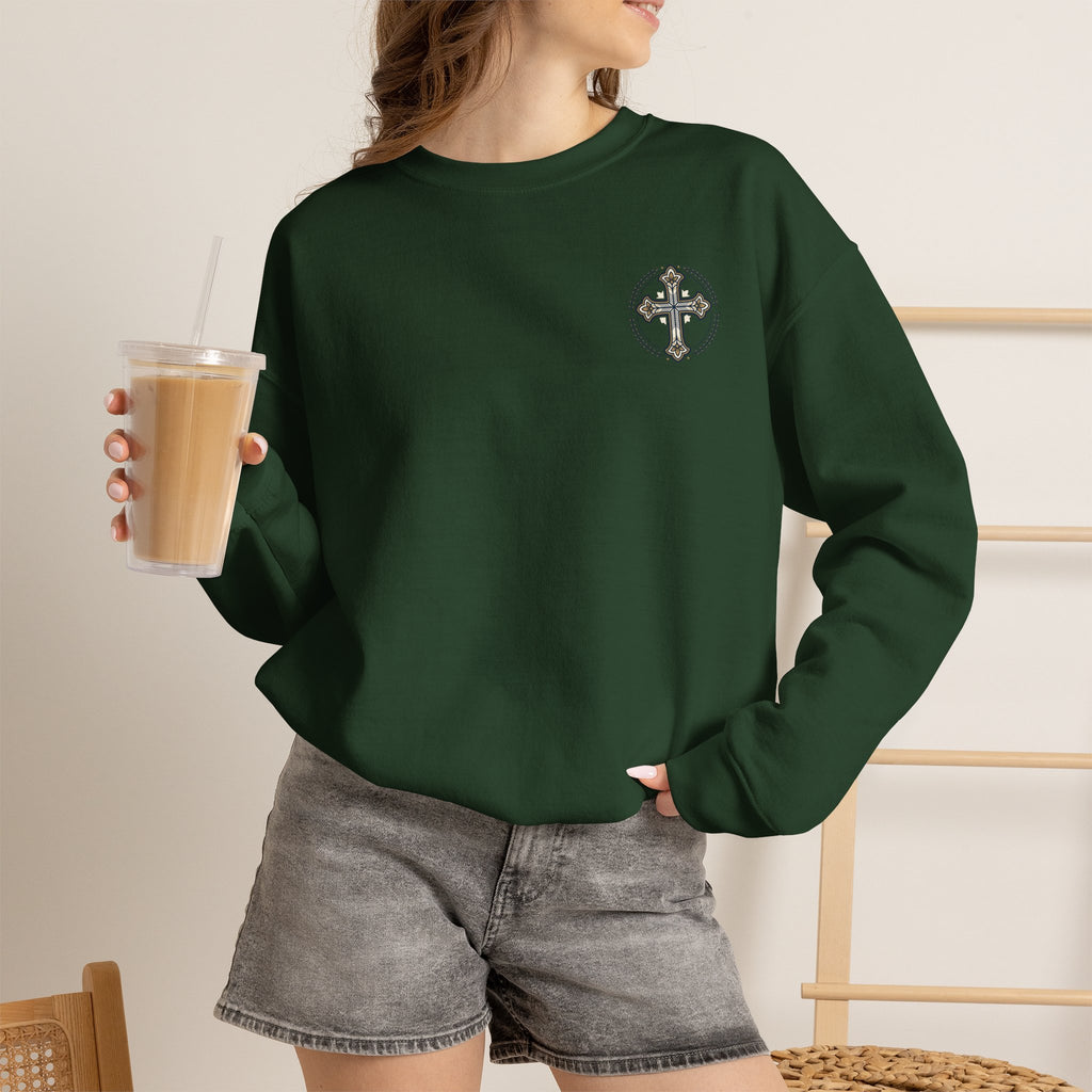 Crewneck Sweatshirt — Minimal Cross Logo & 'Jael Still Becoming Bible Study