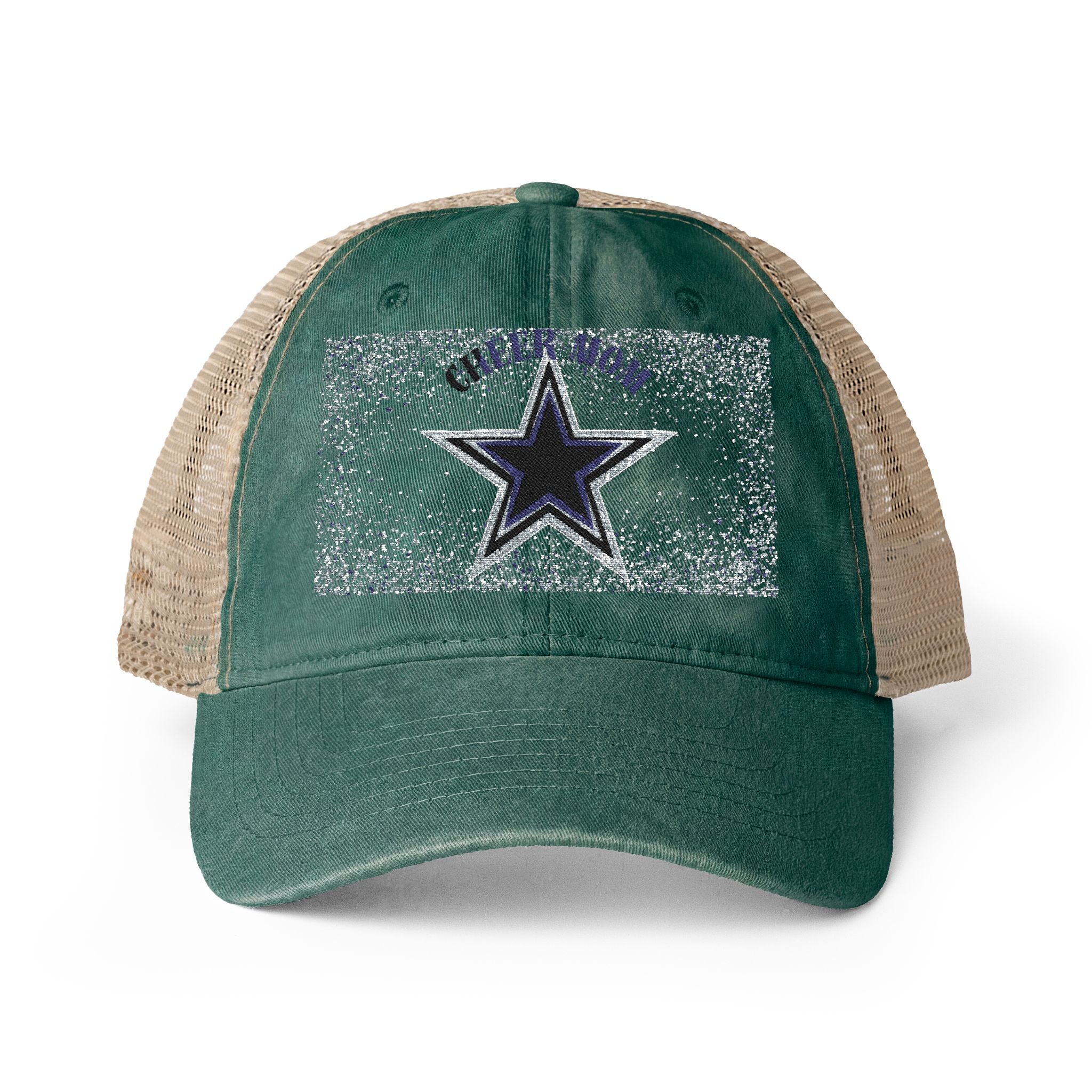 Cheer Mom Women's Washed Mesh-Back Cap