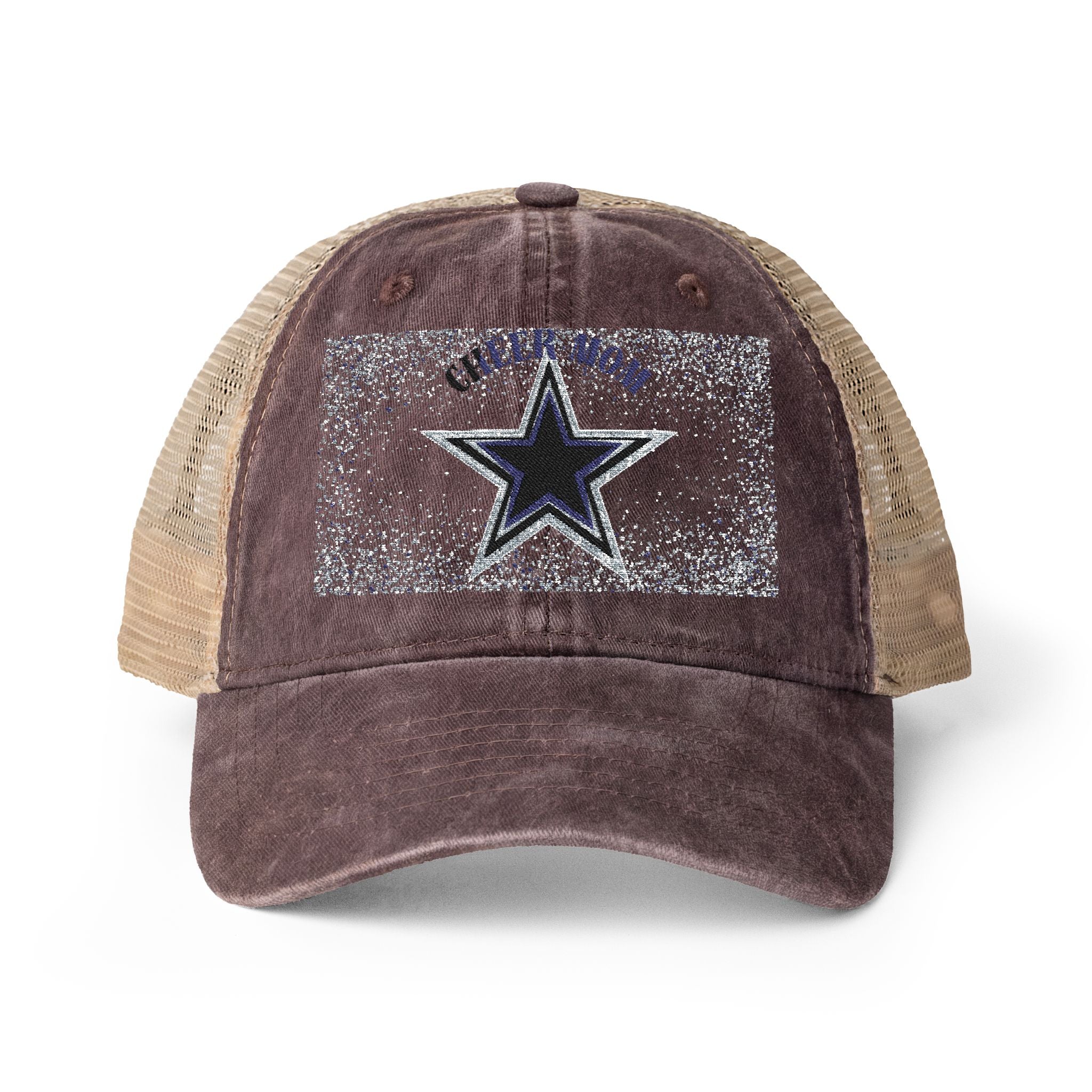 Cheer Mom Women's Washed Mesh-Back Cap