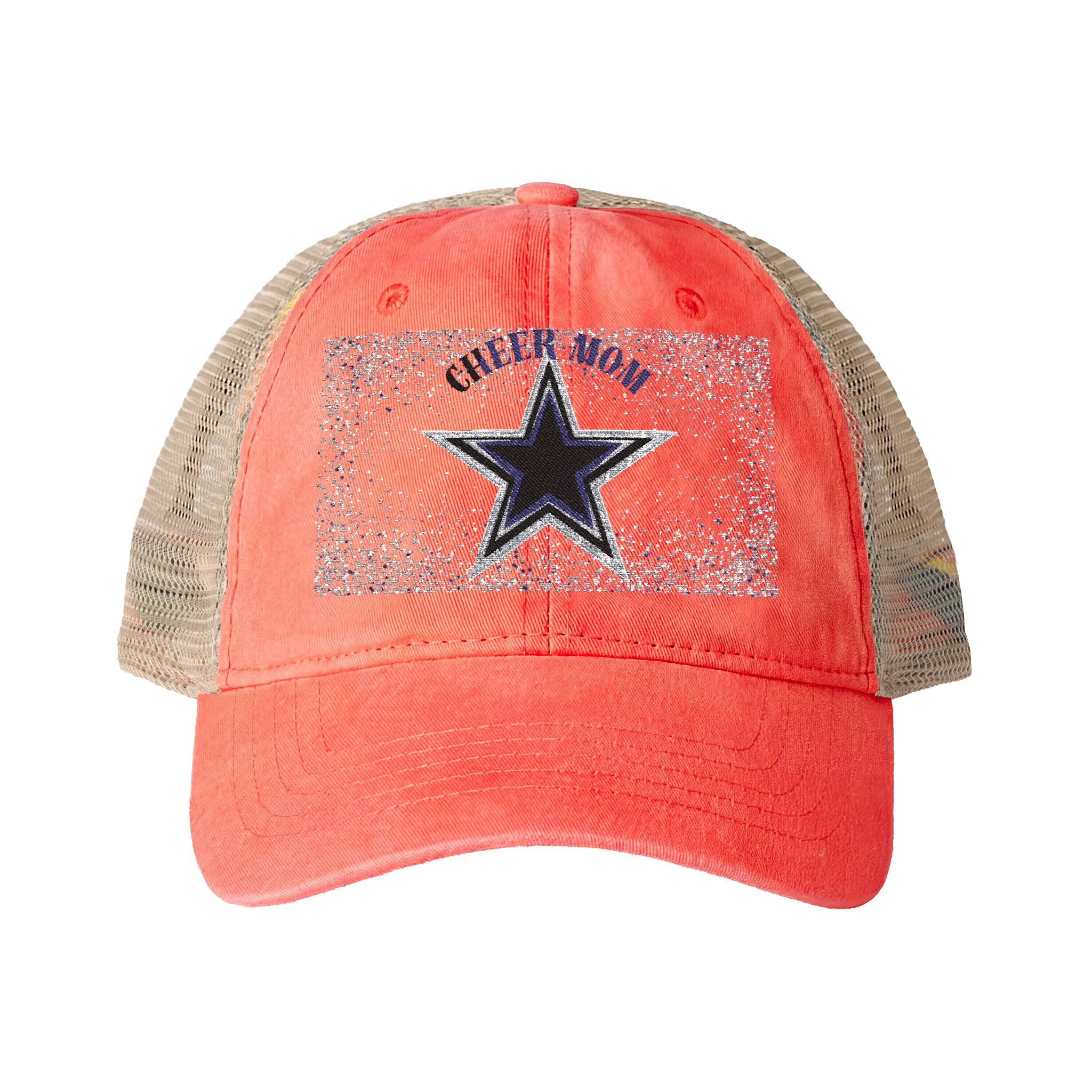 Cheer Mom Women's Washed Mesh-Back Cap