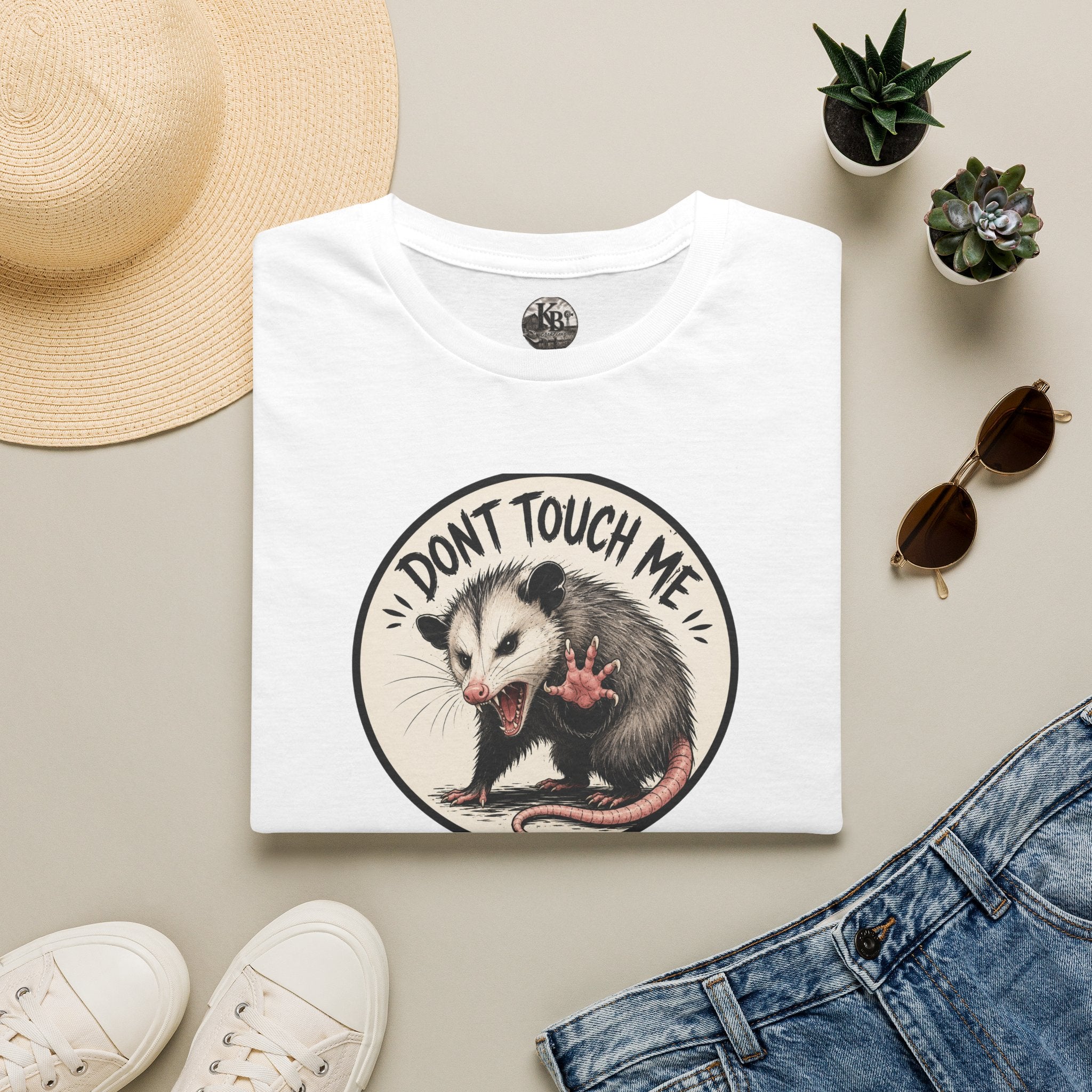 Don’t Touch Me Opossum T-Shirt | Cute Sass, Vintage Circle Design