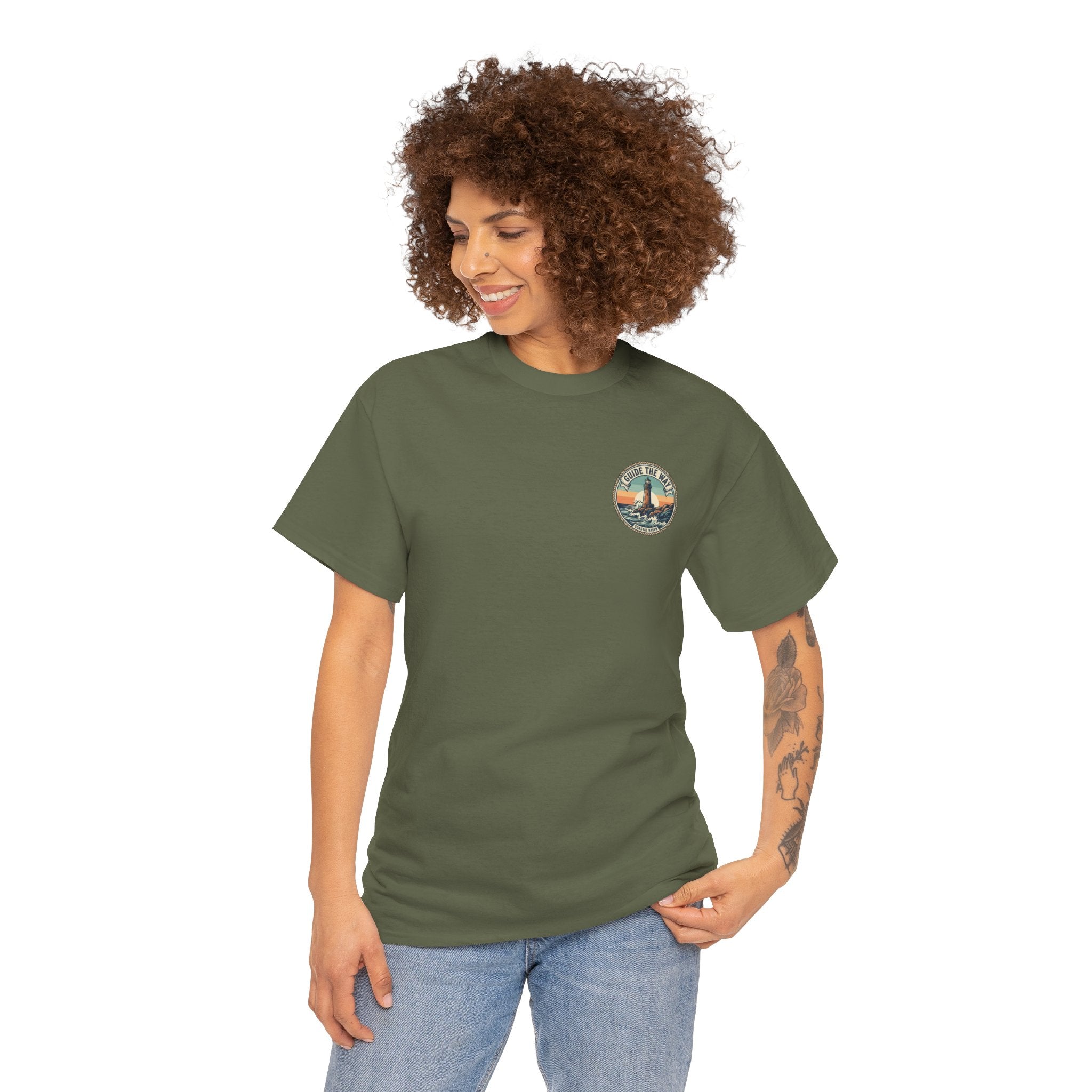 Guide the Way Lighthouse T-Shirt — Vintage Coastal Graphic Tee