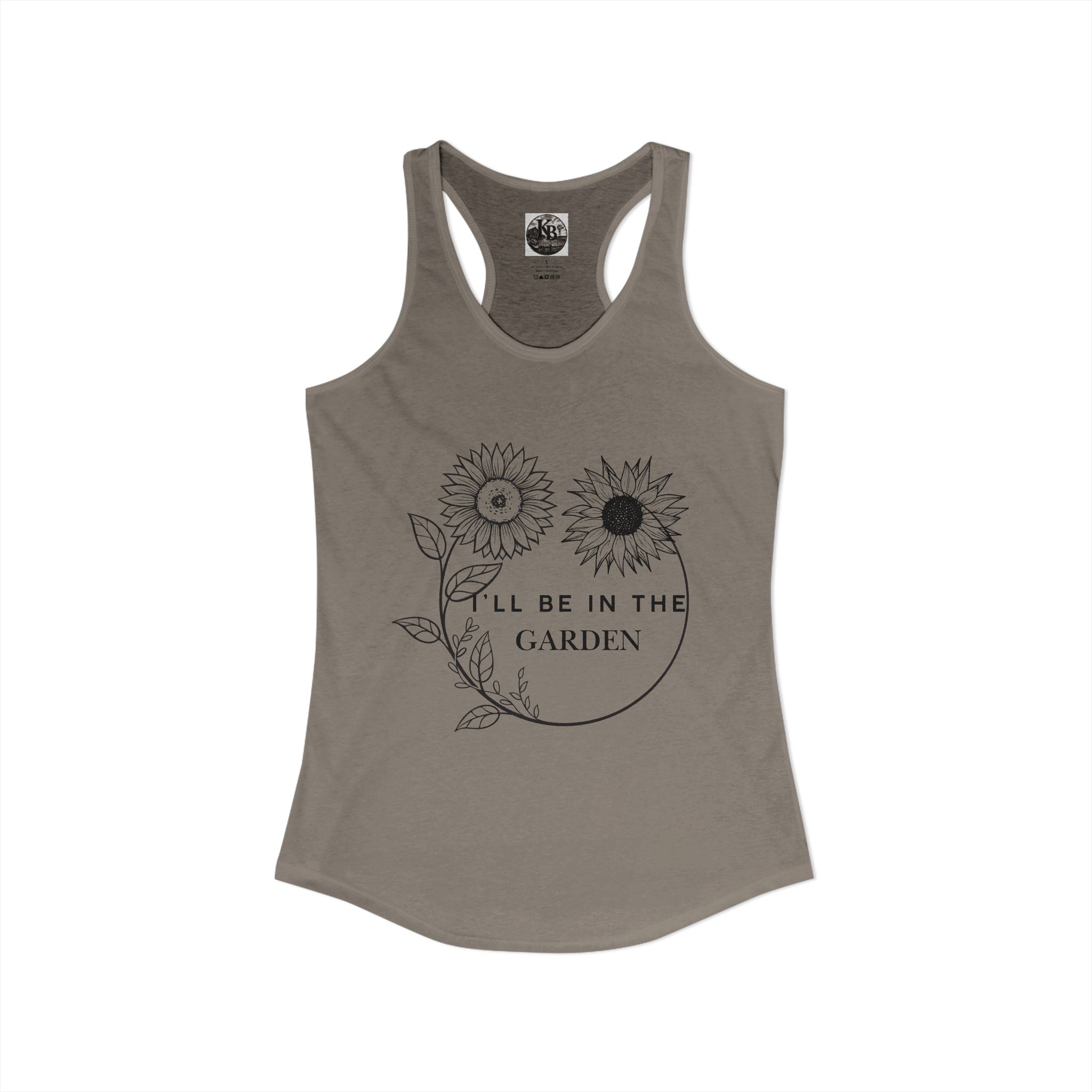 I'll Be in the Garden Flowery Tank Top — Women's Racerback Garden Shirt