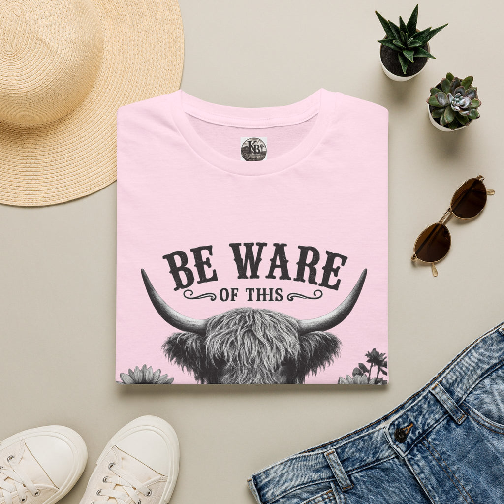 Funny Graphic T-Shirt — "Be Ware of This Heffer" Novelty Tee