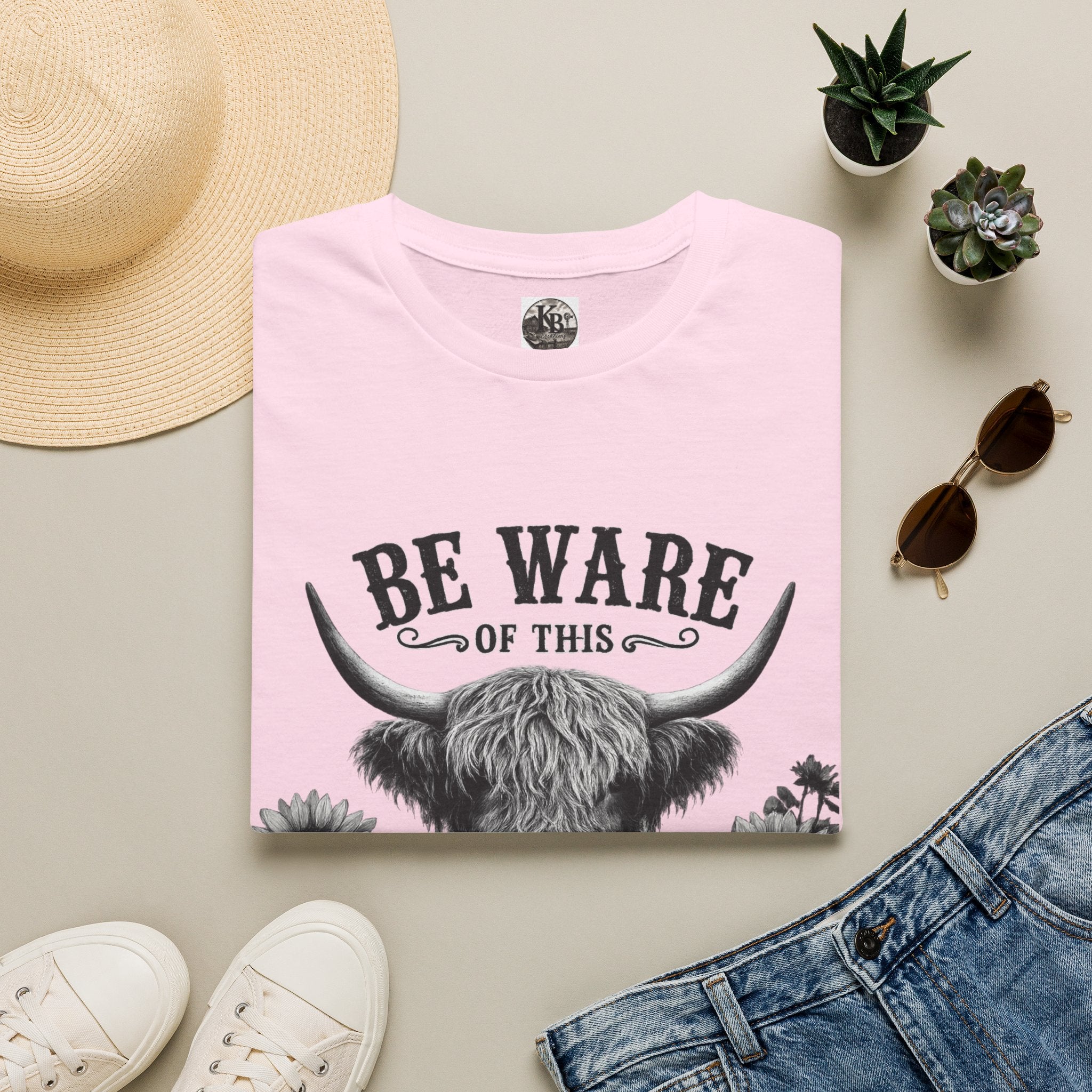 Funny Graphic T-Shirt — "Be Ware of This Heffer" Novelty Tee
