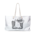 Cowgirl Boots & Hat Weekender Bag — Floral Western Travel Tote