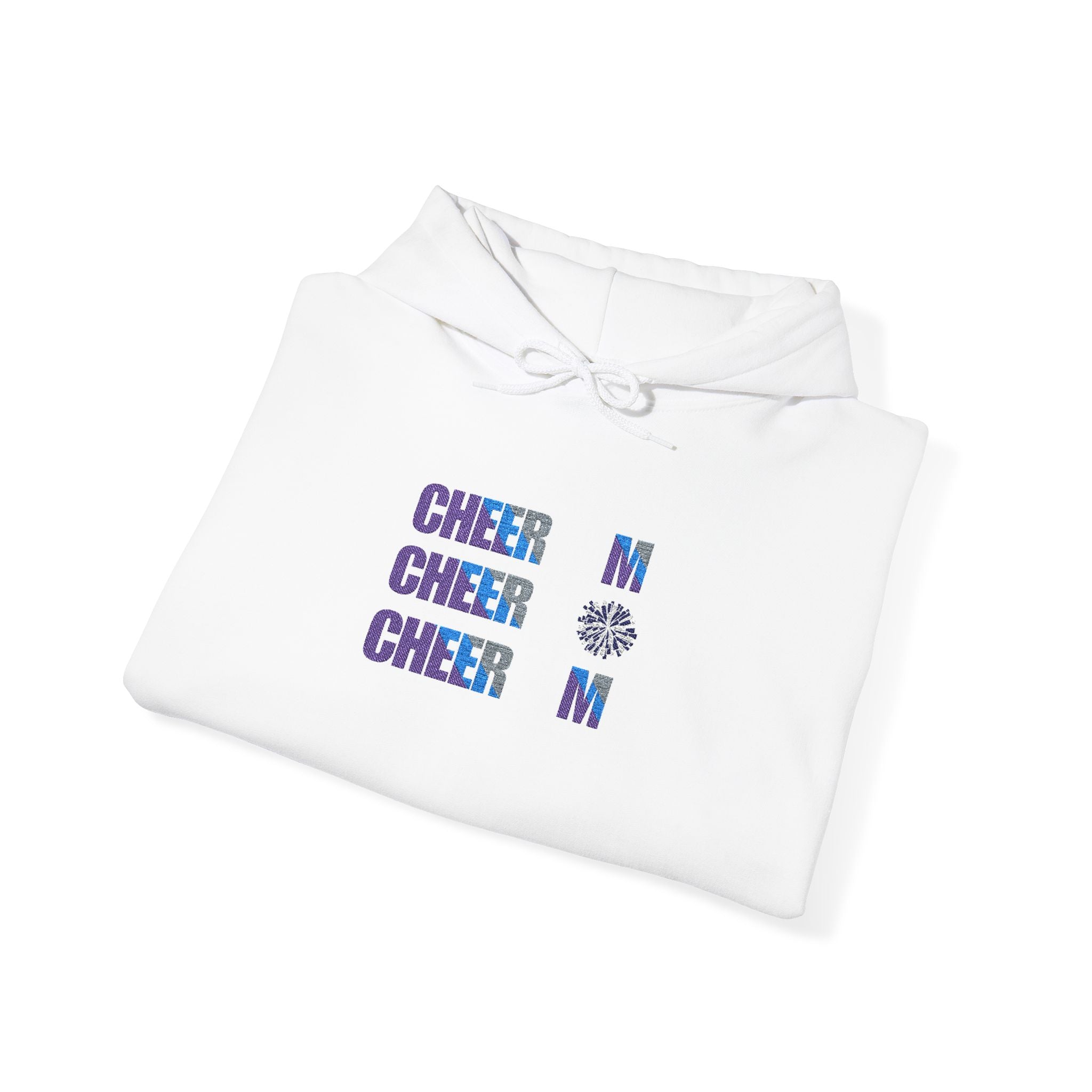 Cheer Mom Hoodie — Retro Floral "CHEER MOM" Graphic Sweatshirt