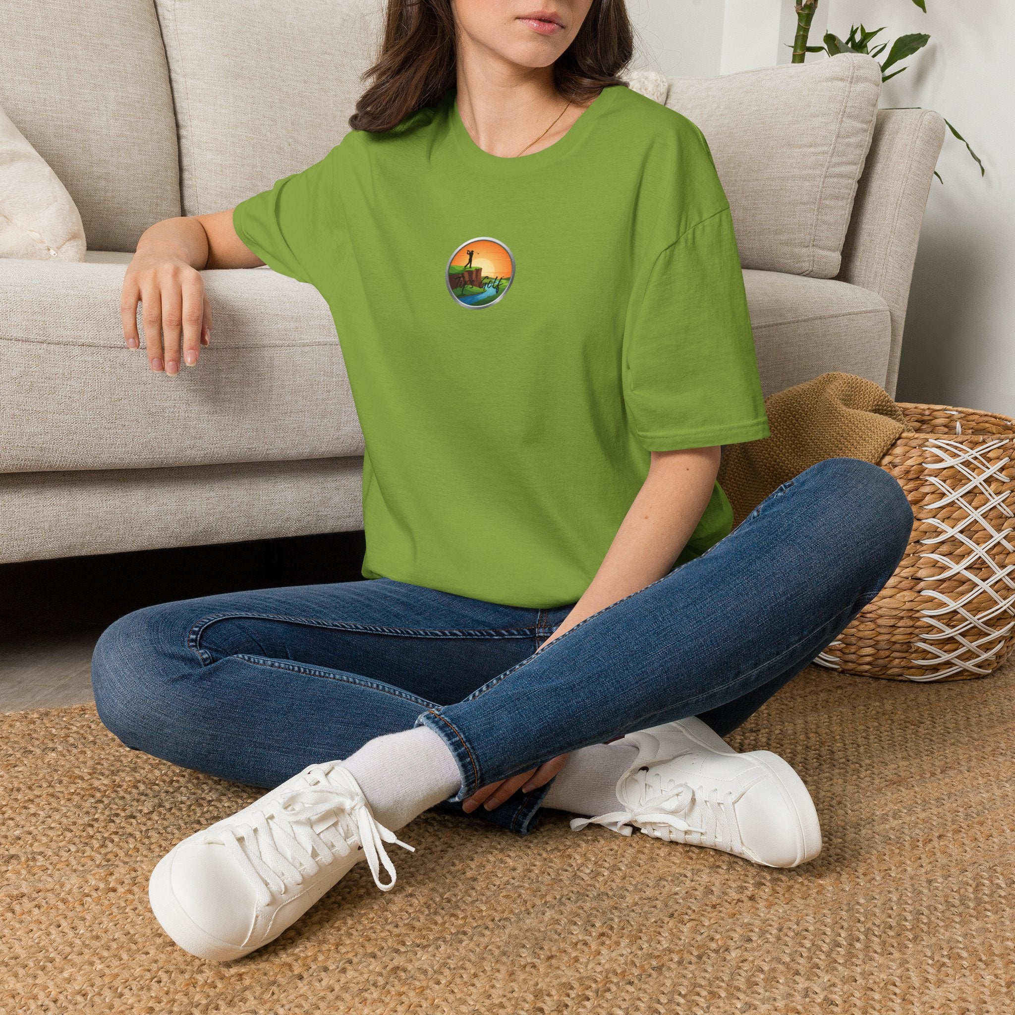 Golf Sunset River View T-Shirt — Scenic Golf Course Shirt