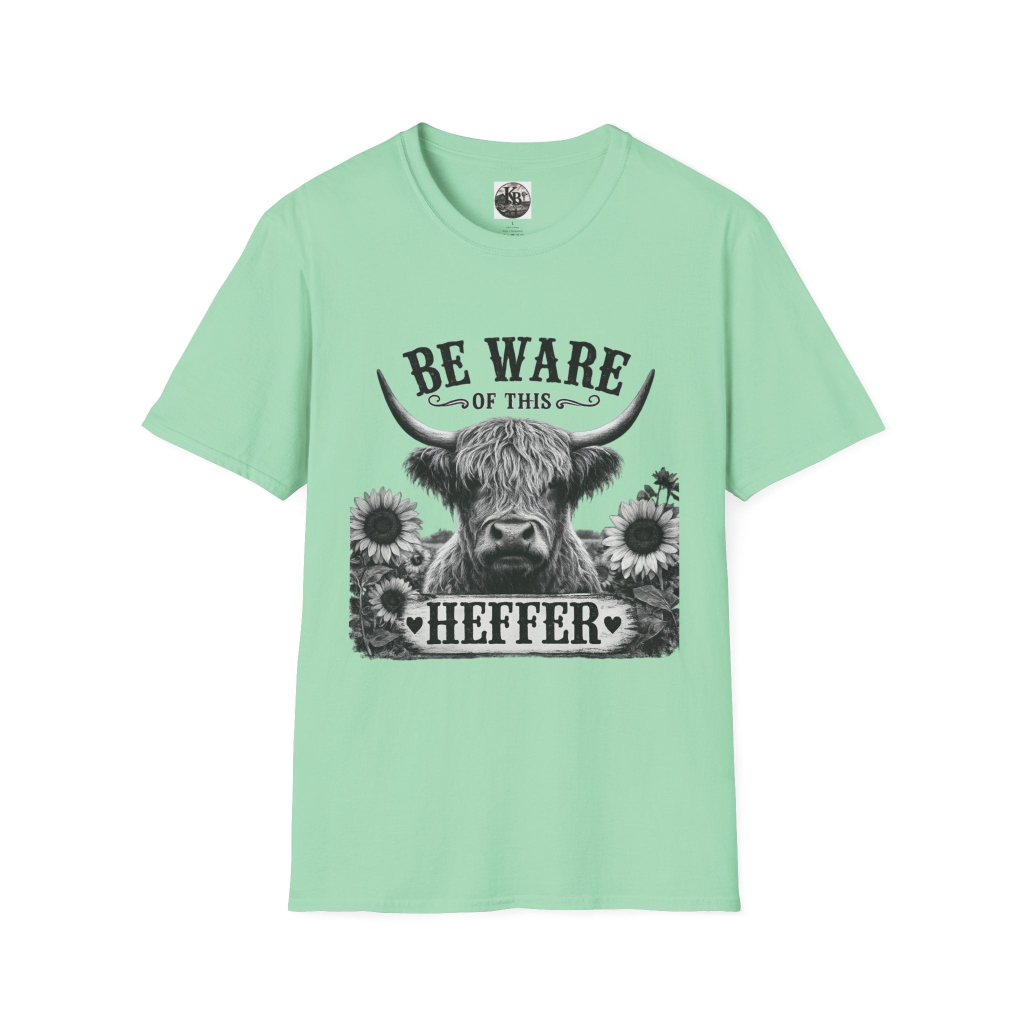 Funny Graphic T-Shirt — "Be Ware of This Heffer" Novelty Tee