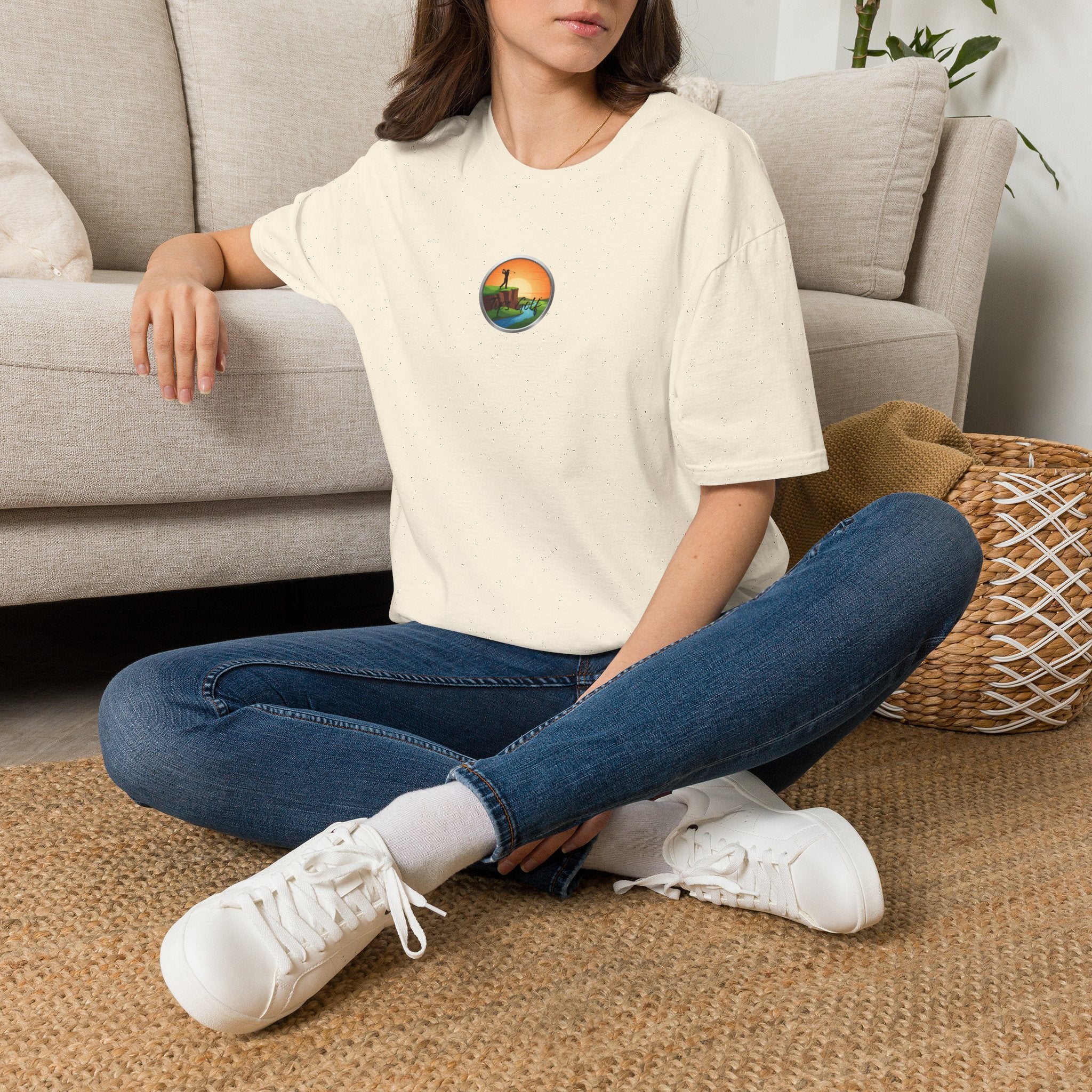 Golf Sunset River View T-Shirt — Scenic Golf Course Shirt