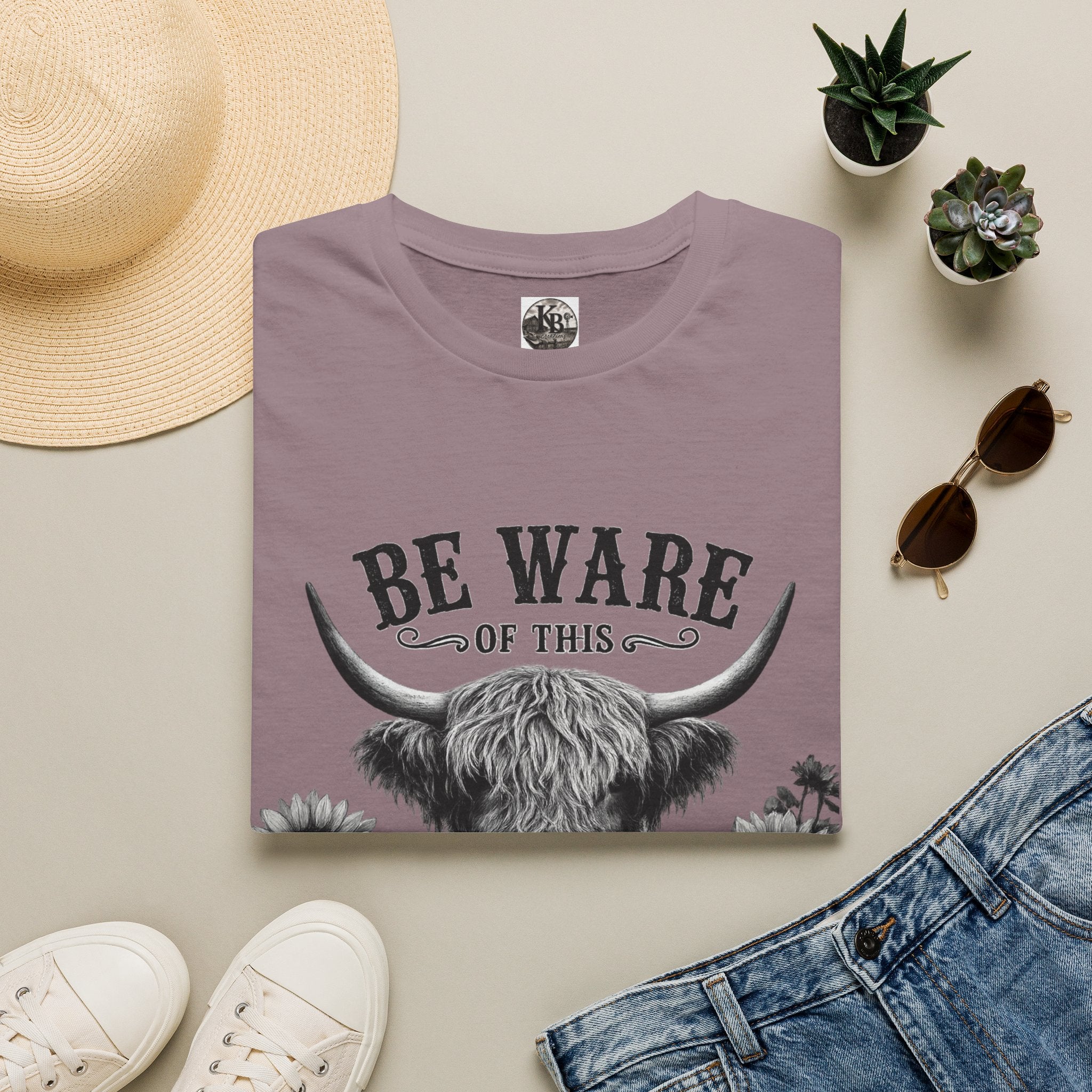 Funny Graphic T-Shirt — "Be Ware of This Heffer" Novelty Tee