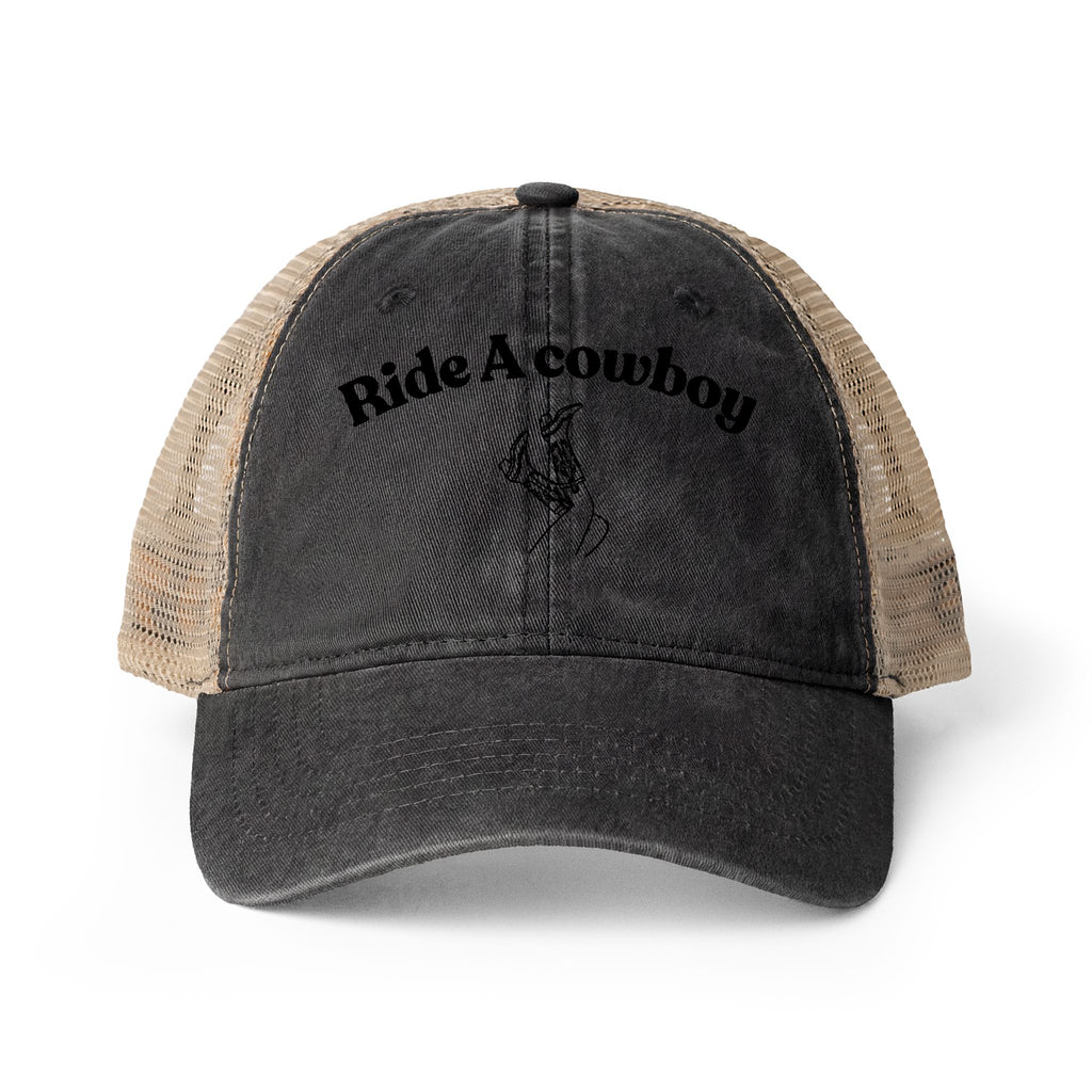 Women's Washed Mesh-Back Cap Ride a cowboy