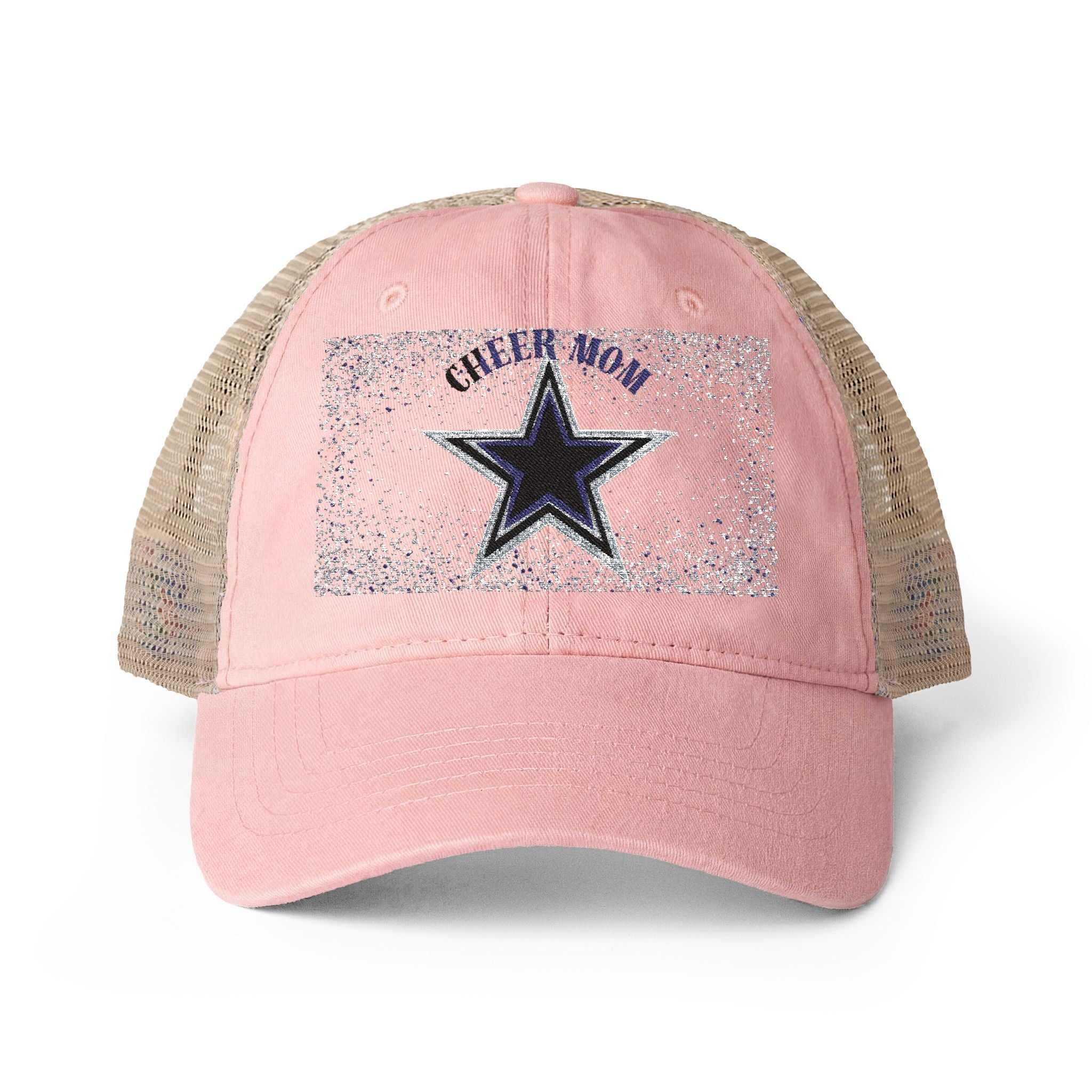 Cheer Mom Women's Washed Mesh-Back Cap
