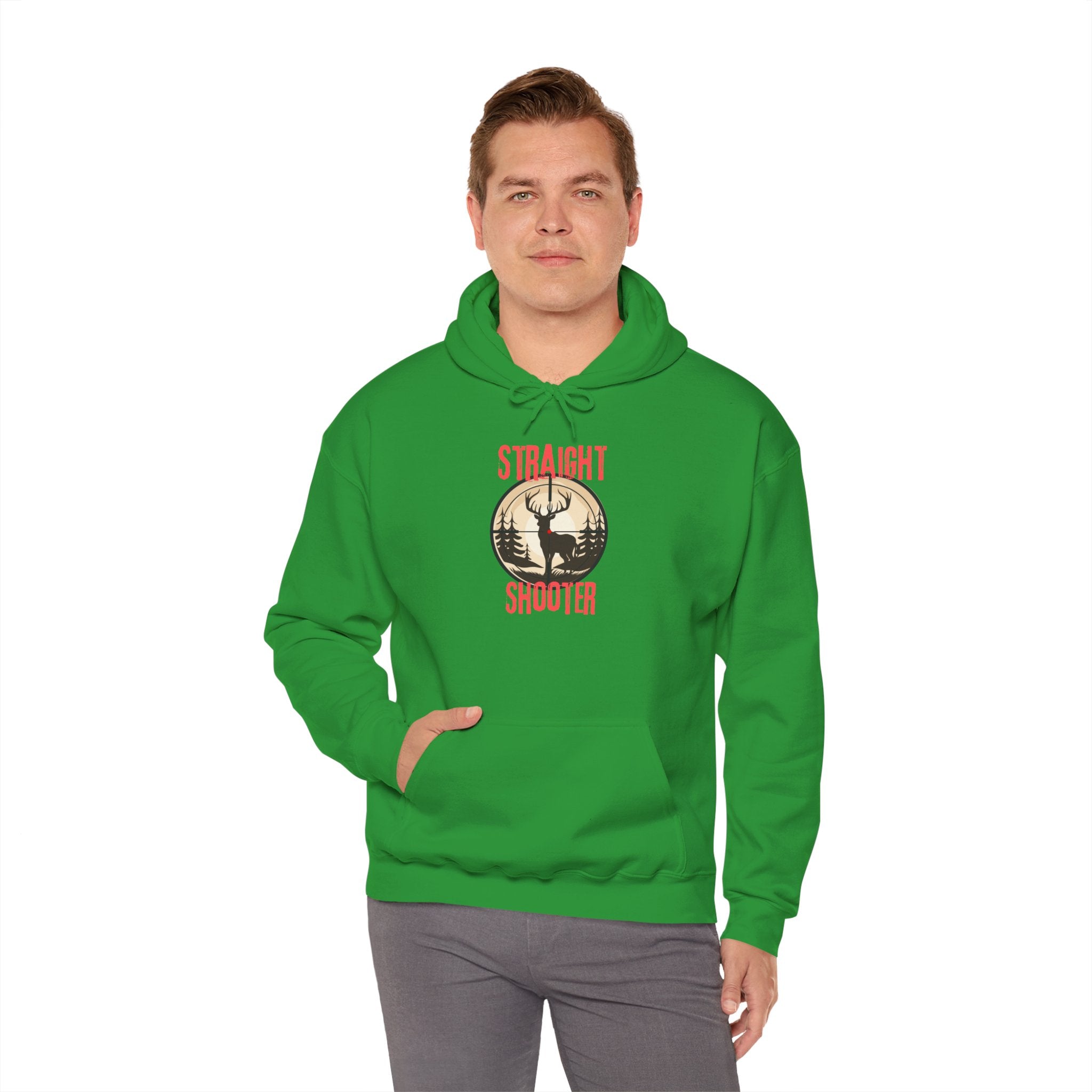 Straight Shooter Deer Hoodie - Hunting Graphic Pullover