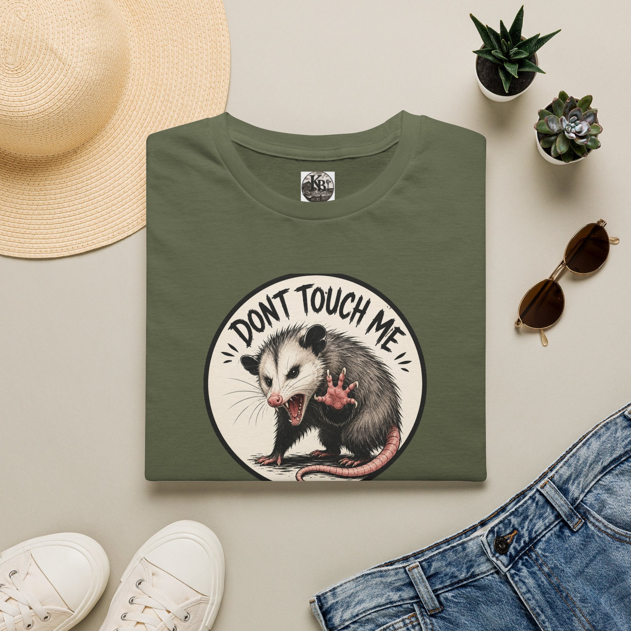 Don’t Touch Me Opossum T-Shirt | Cute Sass, Vintage Circle Design