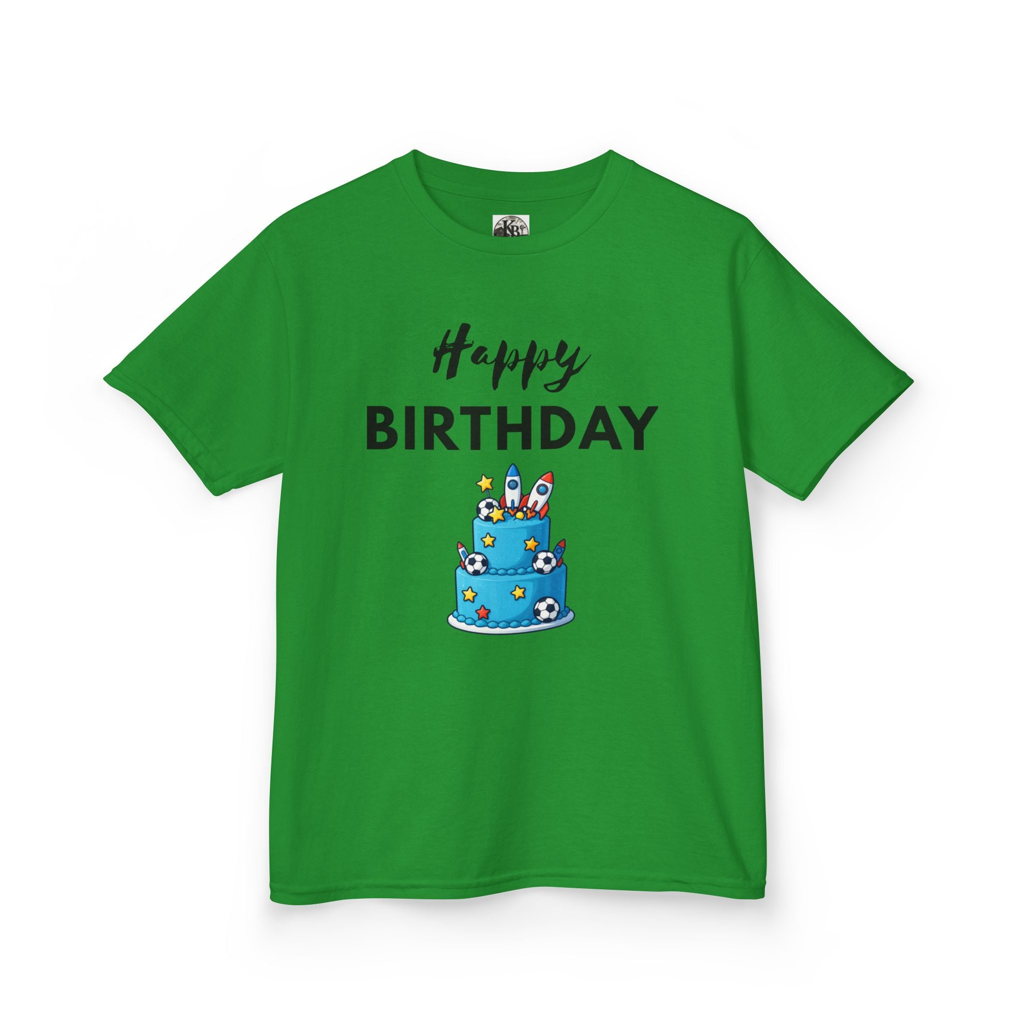 Kids 'Happy Birthday' Cake T-Shirt — Cute Blue Birthday Tee for Children