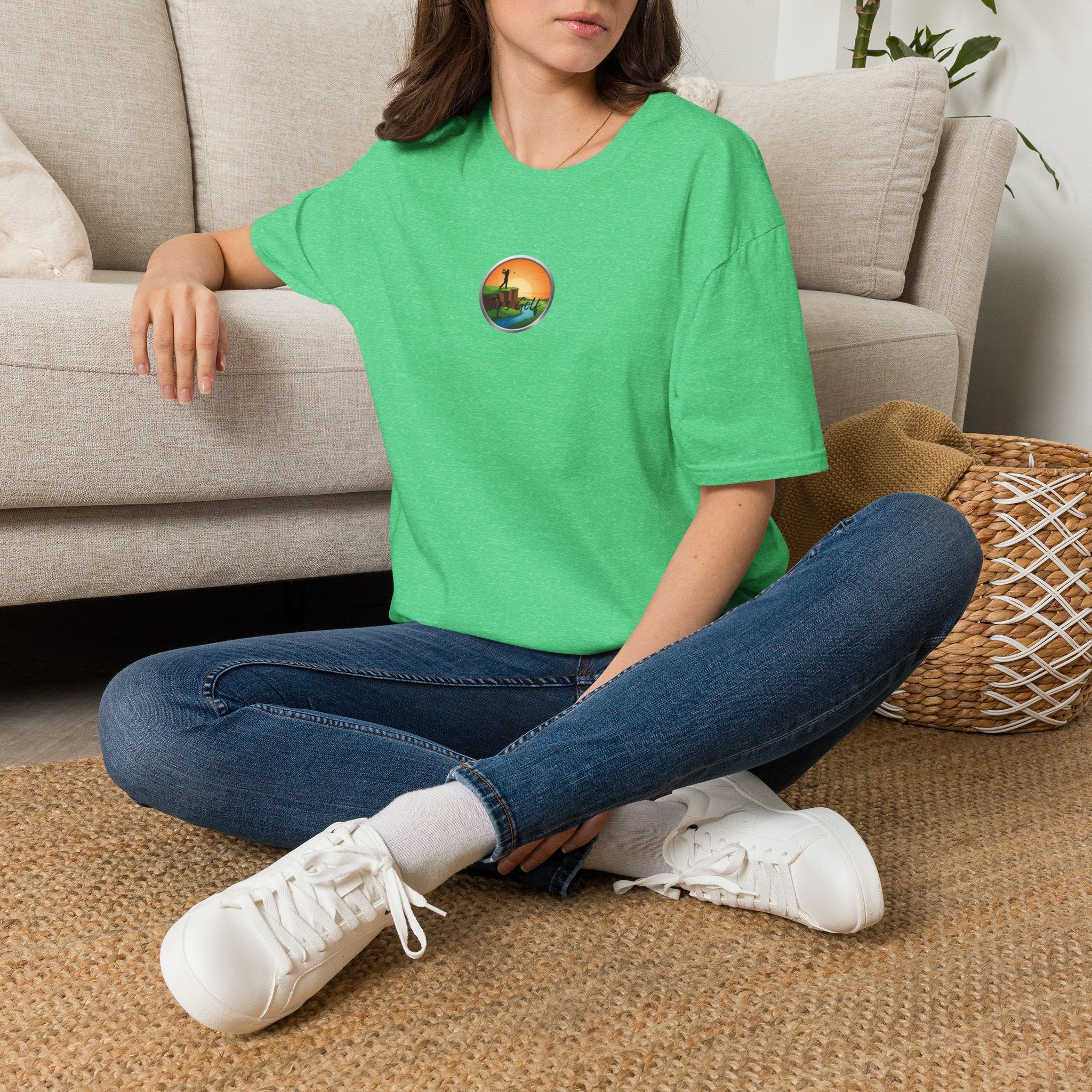 Golf Sunset River View T-Shirt — Scenic Golf Course Shirt
