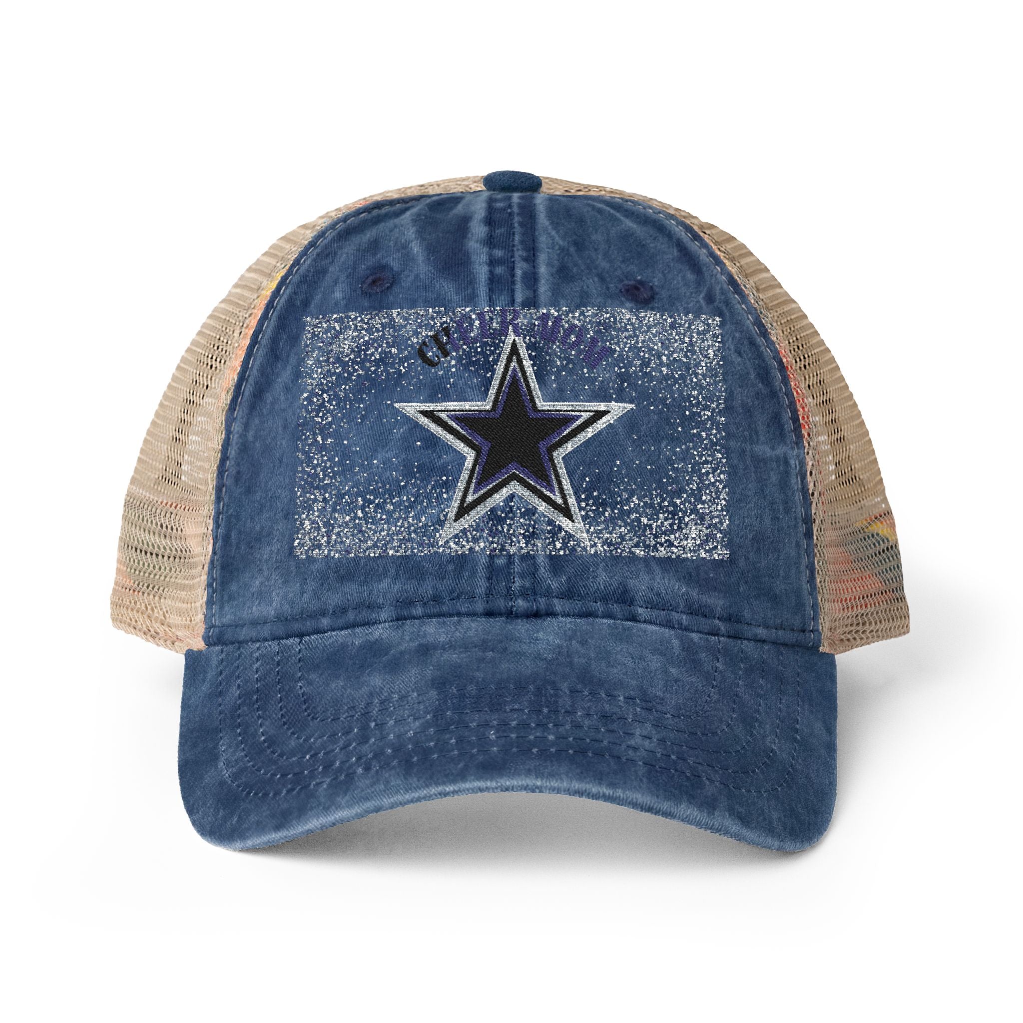 Cheer Mom Women's Washed Mesh-Back Cap