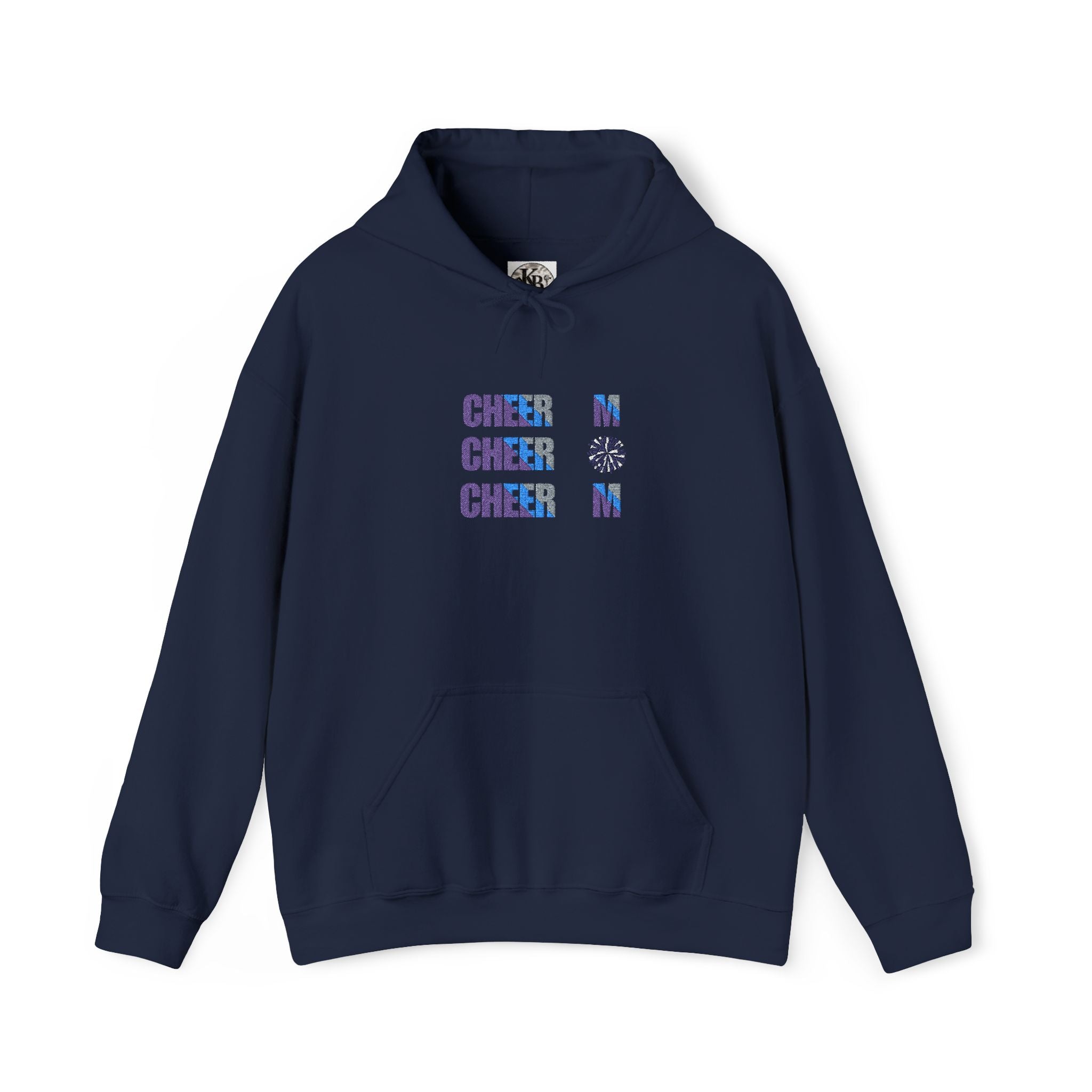 Cheer Mom Hoodie — Retro Floral "CHEER MOM" Graphic Sweatshirt