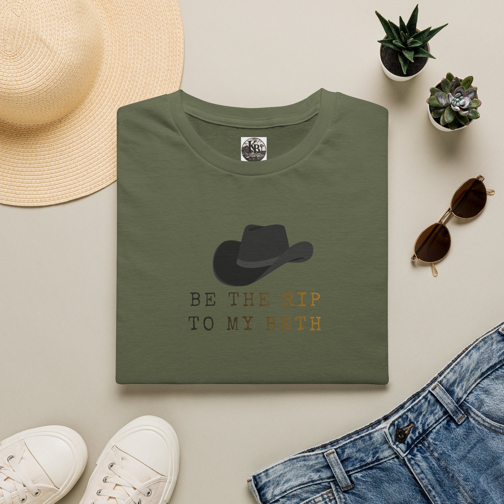 Be the Rip to My Beth T-Shirt | Cowboy Hat Graphic