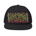 Savage Momma Embroidered Flat Bill Cap — Cheetah Print Hat