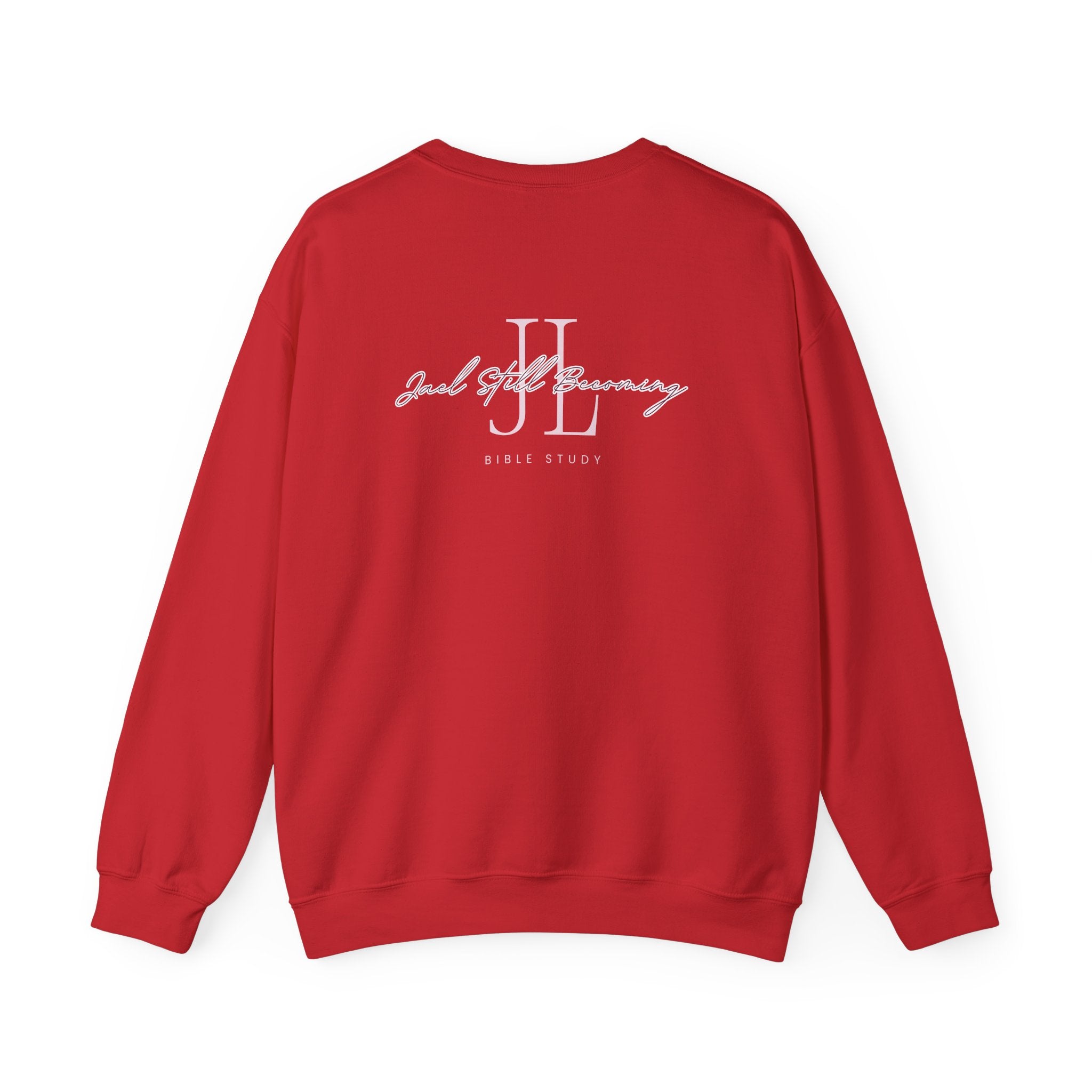 Crewneck Sweatshirt — Minimal Cross Logo & 'Jael Still Becoming Bible Study