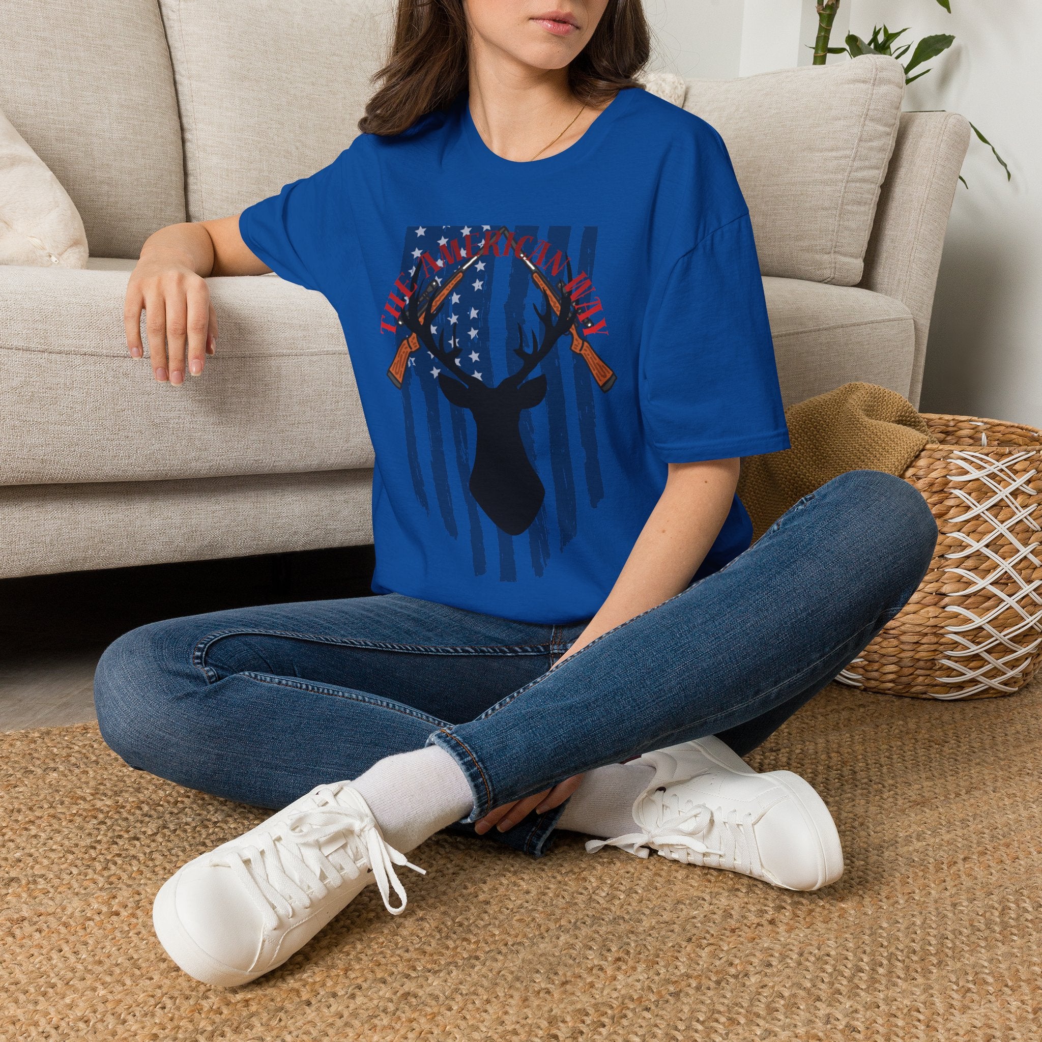 American Hunt T-Shirt — 'The American Hunt' Deer & Rifles Patriotic Graphic Tee