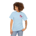 Cheer Mom 100% Cotton T‑Shirt — Pink Cheer Megaphone Graphic Tee for Moms