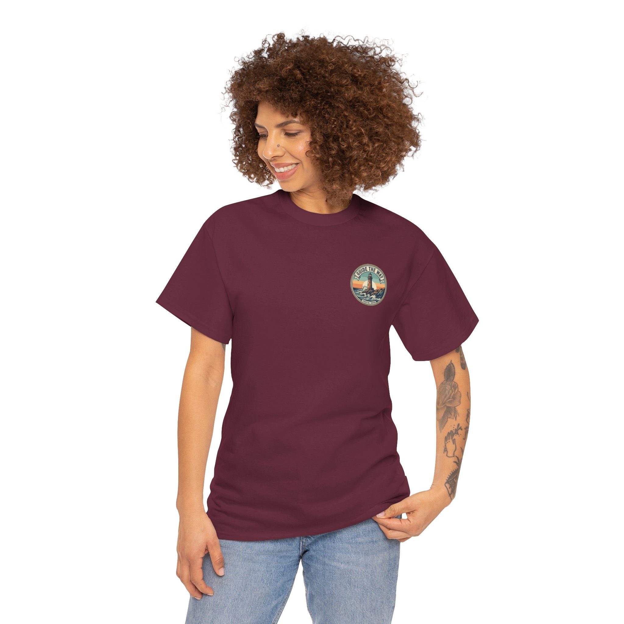 Guide the Way Lighthouse T-Shirt — Vintage Coastal Graphic Tee