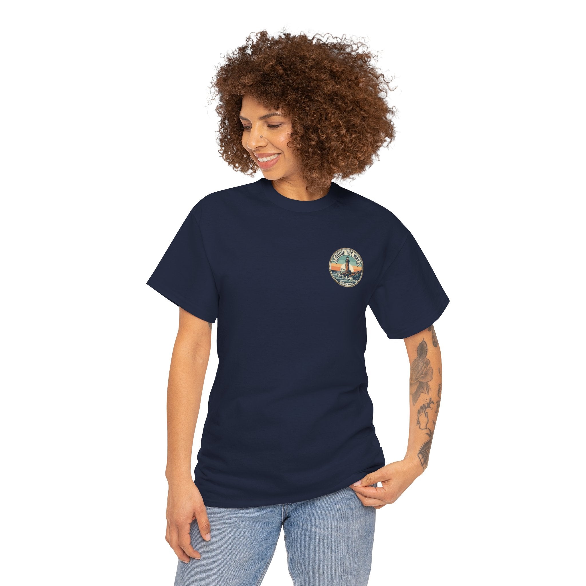 Guide the Way Lighthouse T-Shirt — Vintage Coastal Graphic Tee