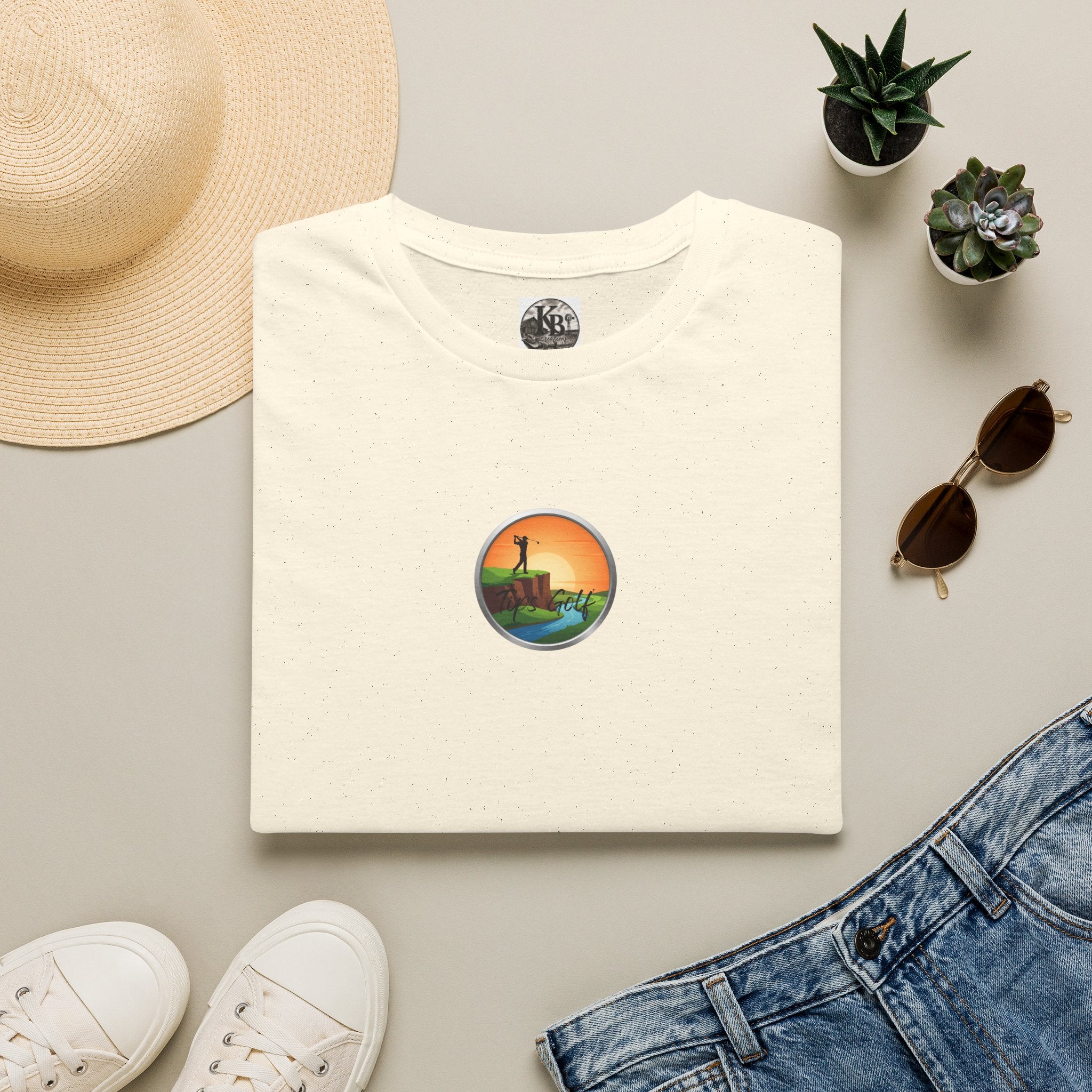 Golf Sunset River View T-Shirt — Scenic Golf Course Shirt