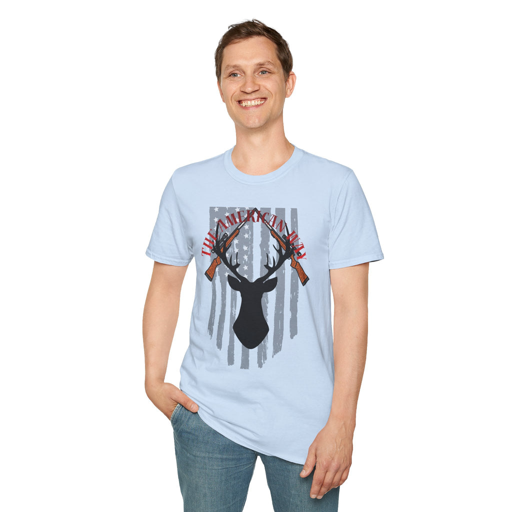 American Hunt T-Shirt — 'The American Hunt' Deer & Rifles Patriotic Graphic Tee