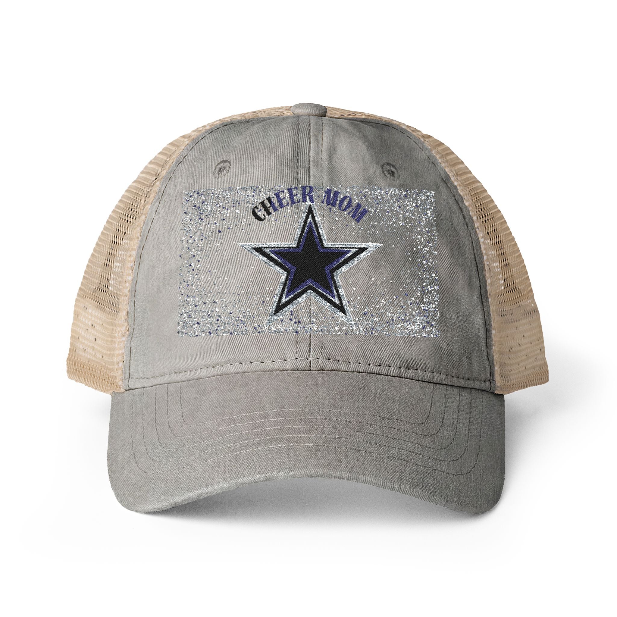 Cheer Mom Women's Washed Mesh-Back Cap