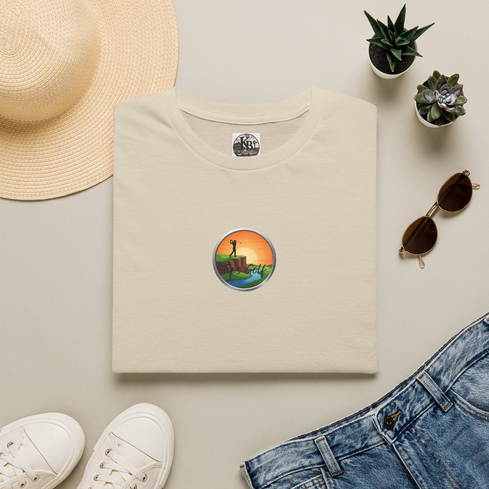 Golf Sunset River View T-Shirt — Scenic Golf Course Shirt