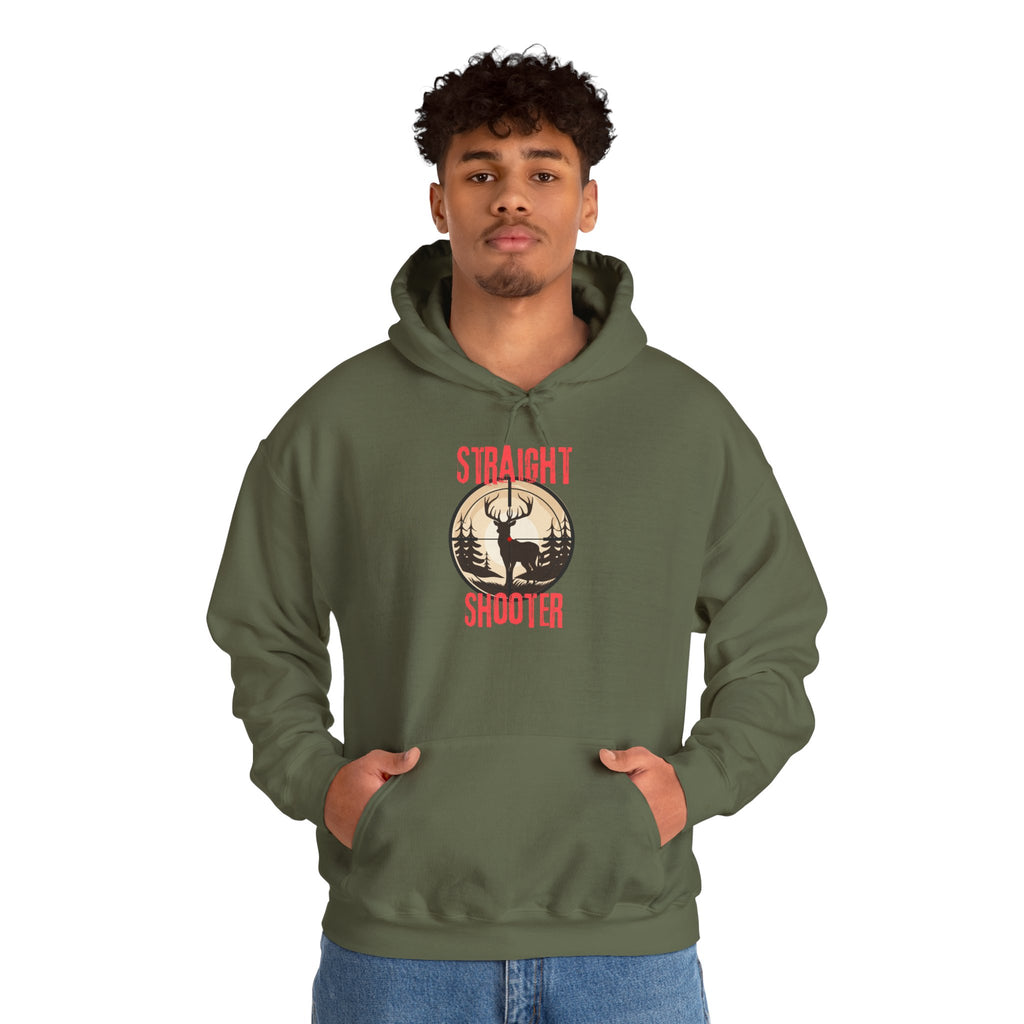 Straight Shooter Deer Hoodie - Hunting Graphic Pullover