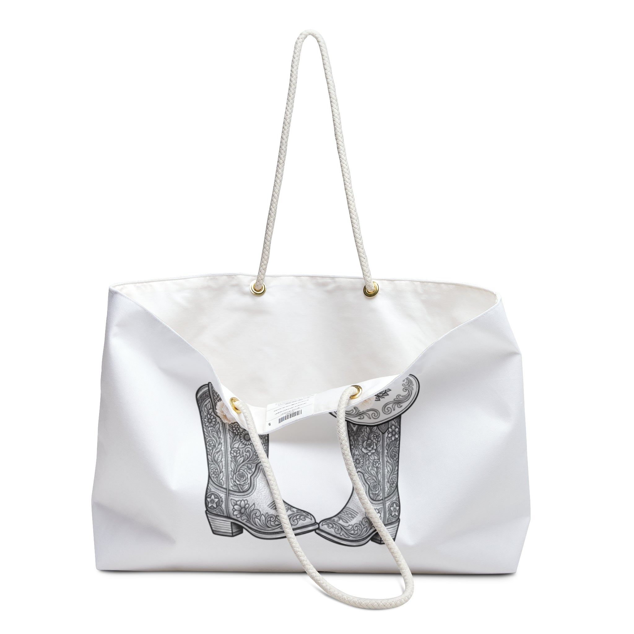 Cowgirl Boots & Hat Weekender Bag — Floral Western Travel Tote