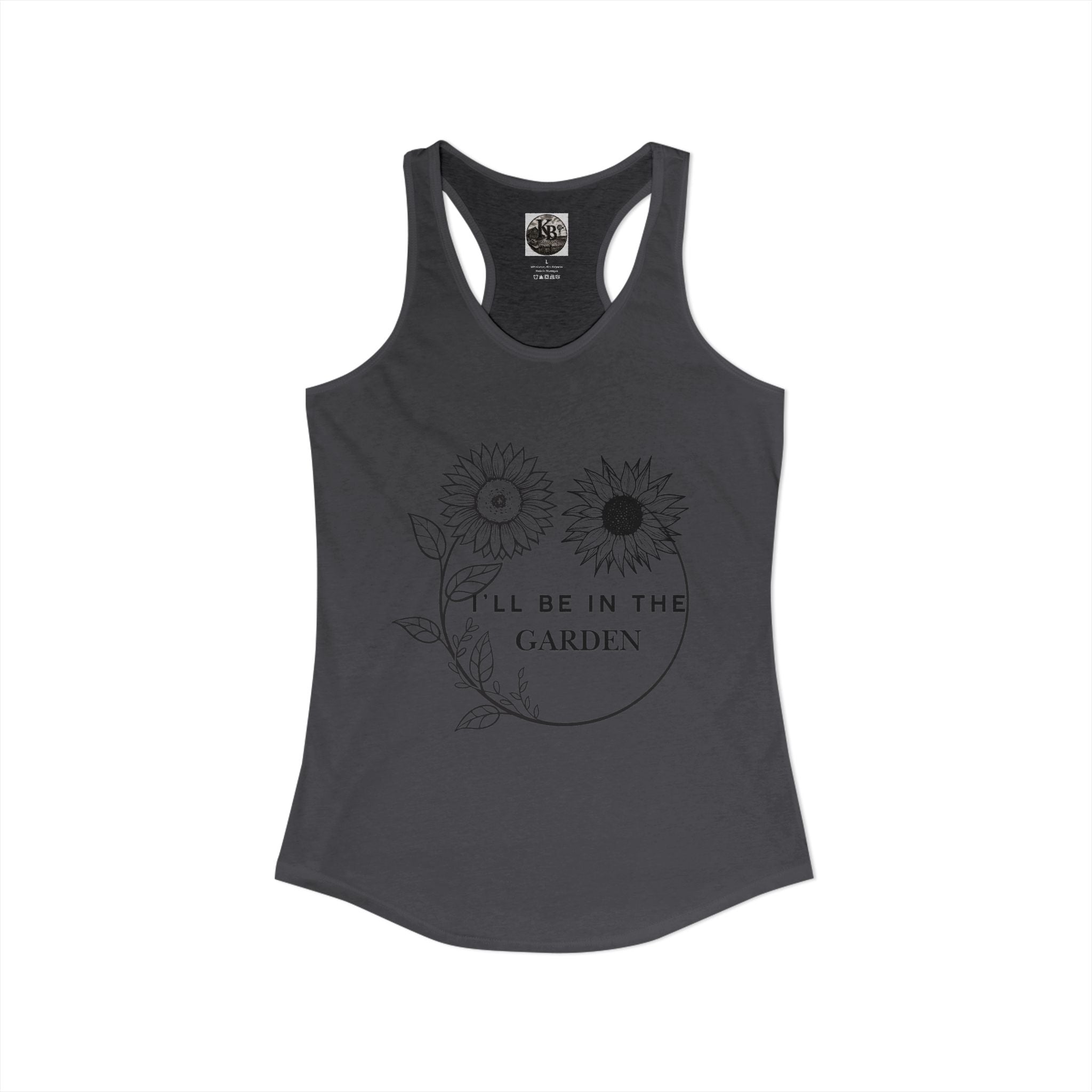 I'll Be in the Garden Flowery Tank Top — Women's Racerback Garden Shirt