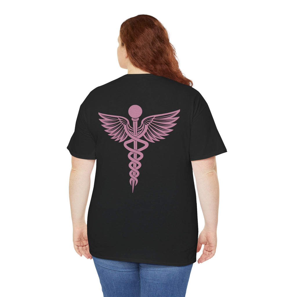 Care Beyond the Cure Medical 100% Cotton T‑Shirt — Nurse & Healthcare Caduceus Tee