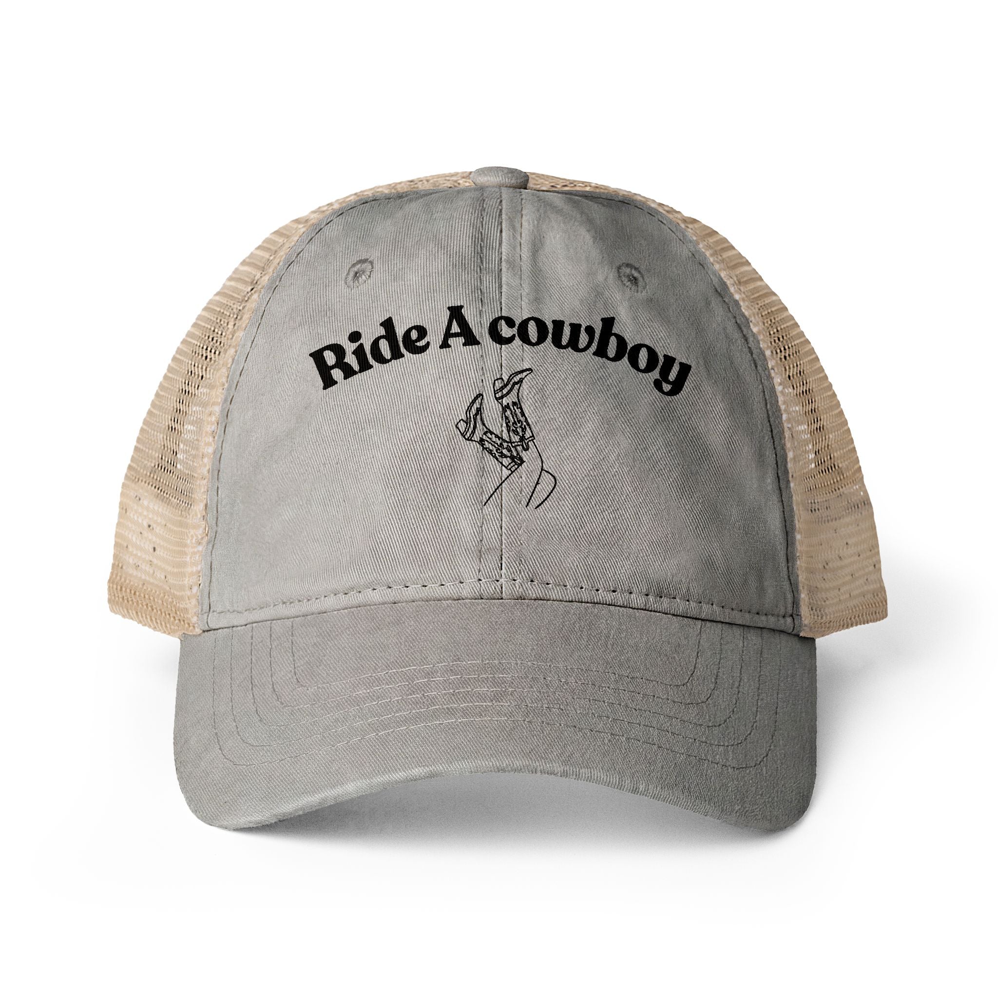 Women's Washed Mesh-Back Cap Ride a cowboy