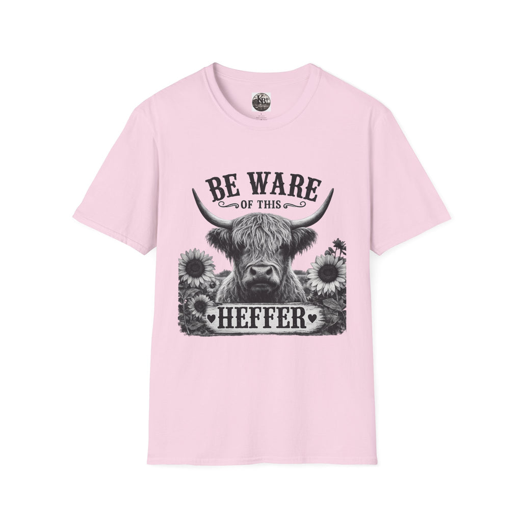 Funny Graphic T-Shirt — "Be Ware of This Heffer" Novelty Tee