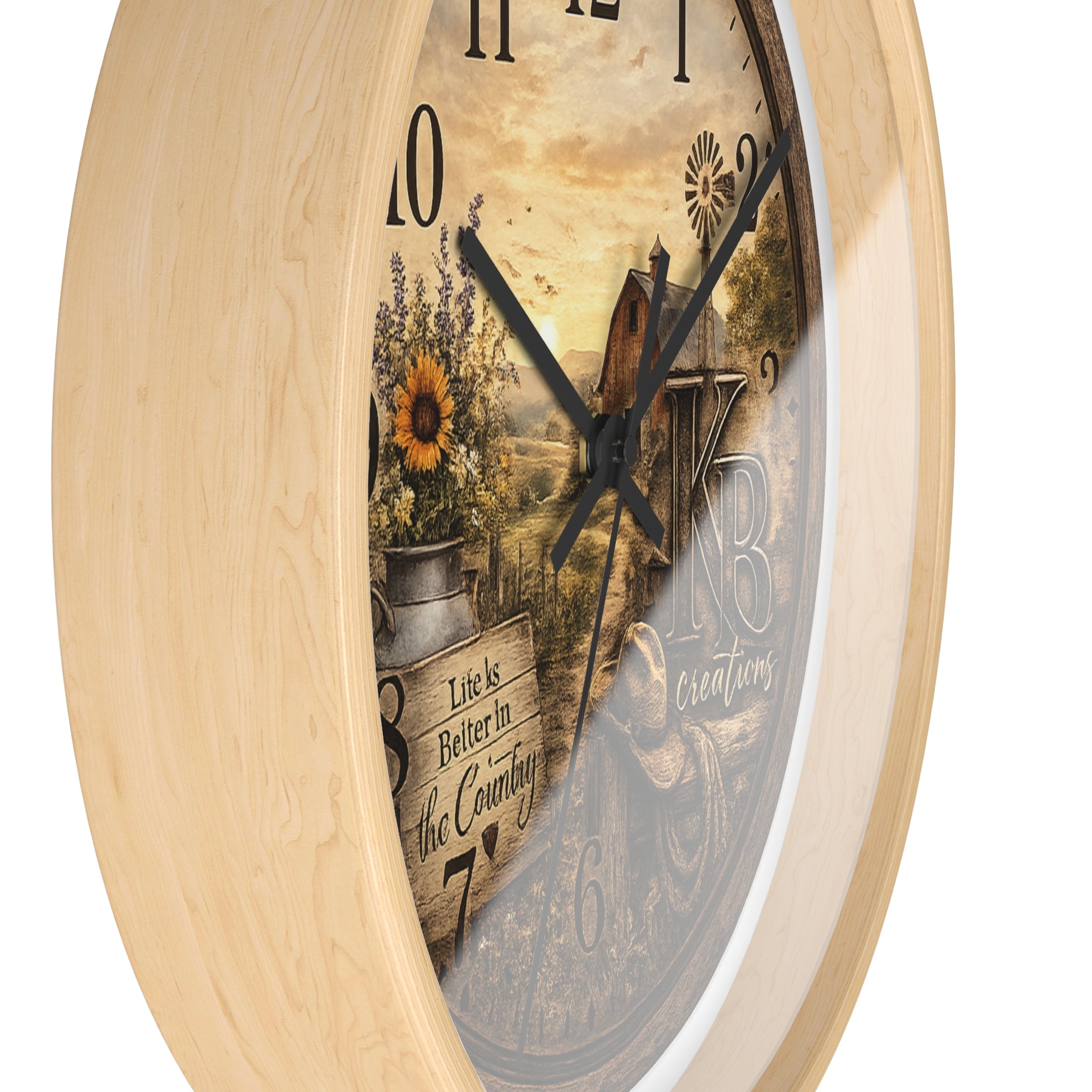 Farmhouse Wall Clock — Beautiful Rustic Home Decor