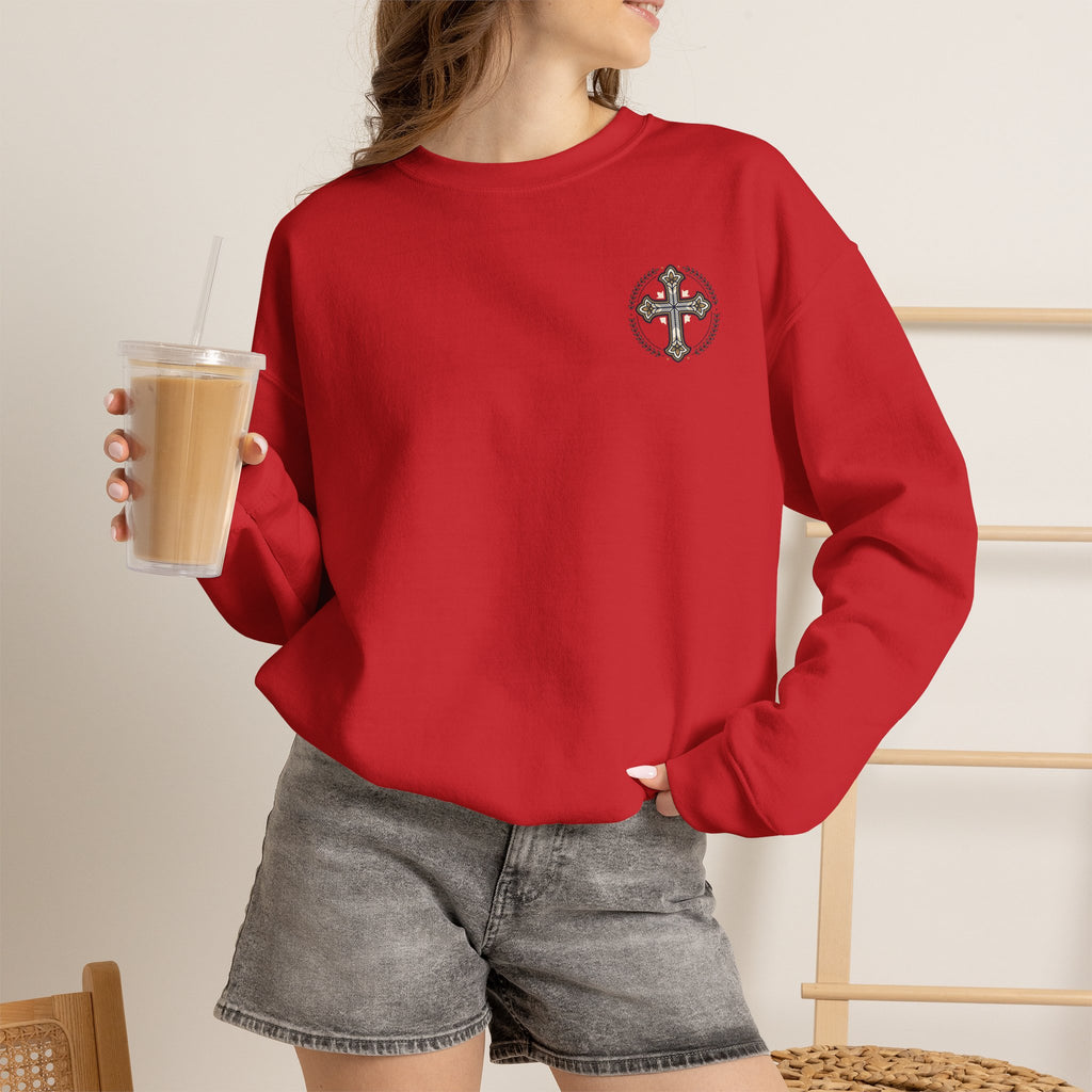 Crewneck Sweatshirt — Minimal Cross Logo & 'Jael Still Becoming Bible Study