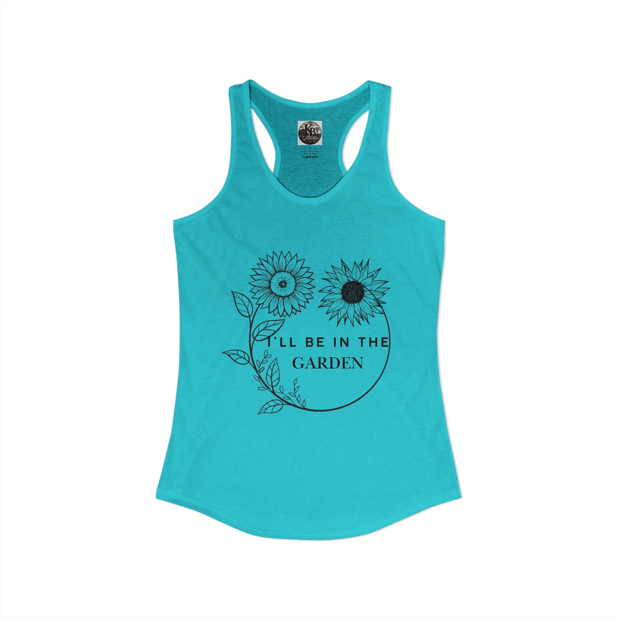 I'll Be in the Garden Flowery Tank Top — Women's Racerback Garden Shirt