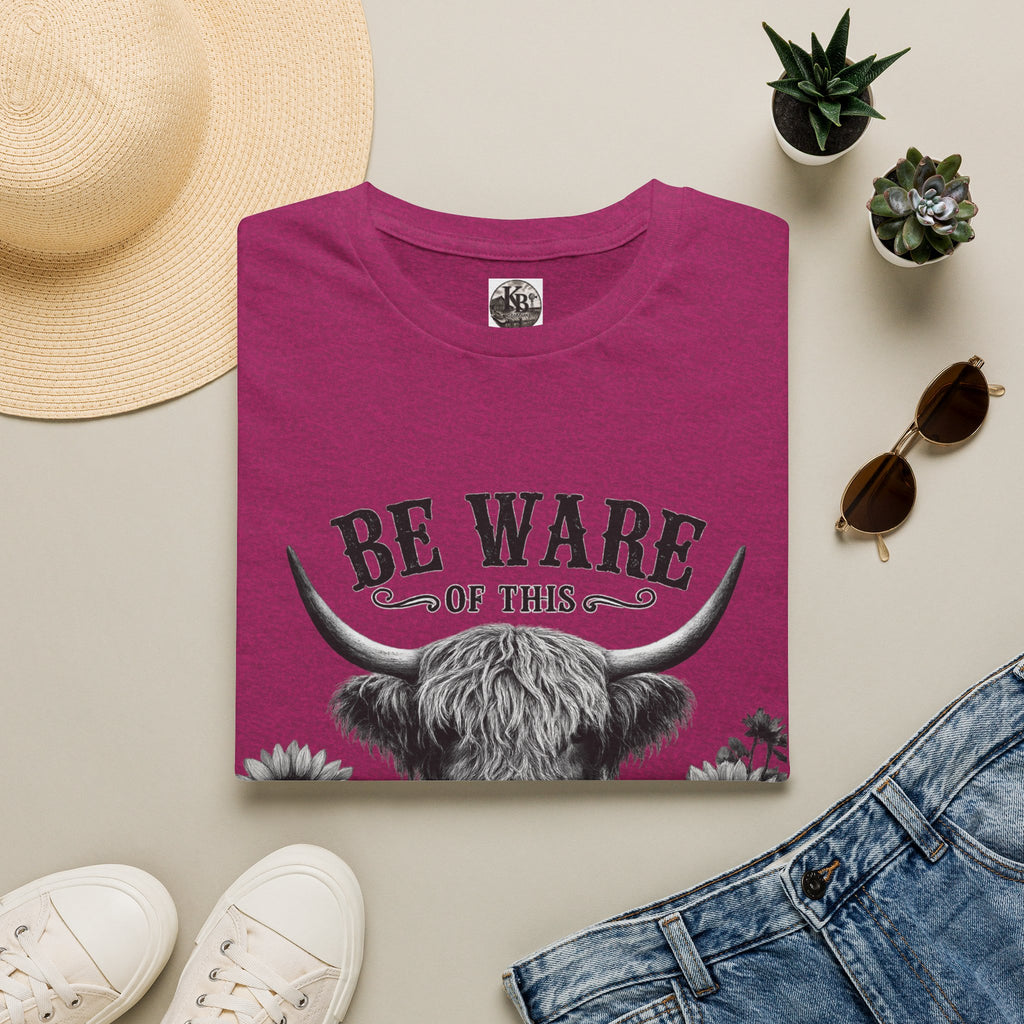 Funny Graphic T-Shirt — "Be Ware of This Heffer" Novelty Tee