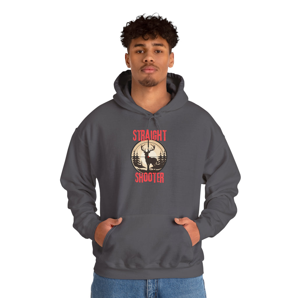 Straight Shooter Deer Hoodie - Hunting Graphic Pullover