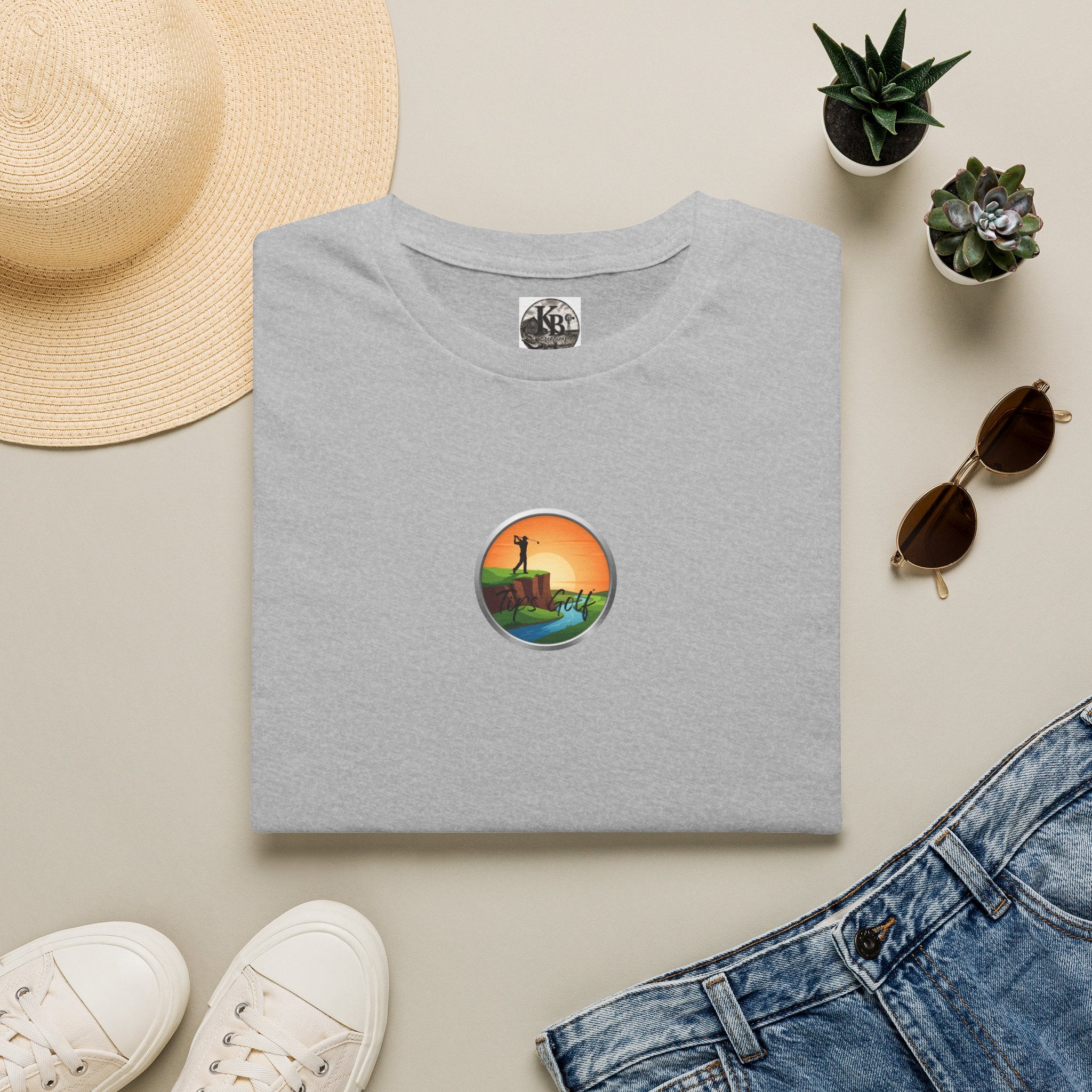 Golf Sunset River View T-Shirt — Scenic Golf Course Shirt
