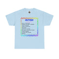 Autism Mom Life T-Shirt —100% cotton Rainbow 'Daily Routine' Checklist Tee