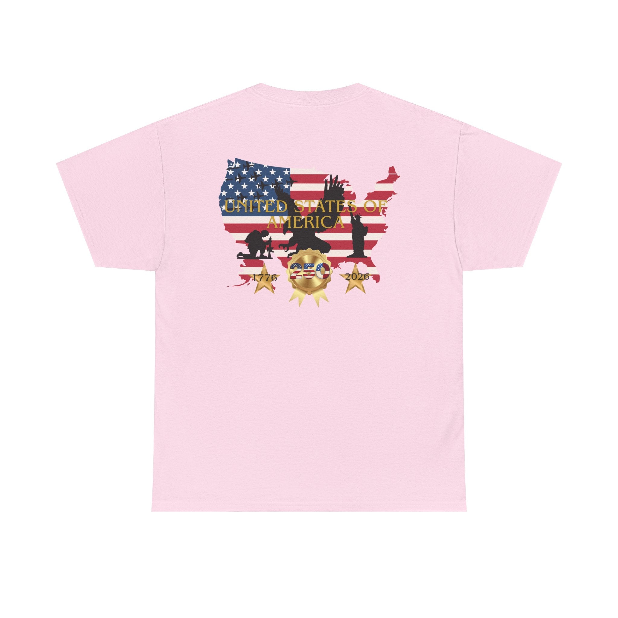 America 250 100% Cotton T-Shirt — Patriotic Fourth of July Tee