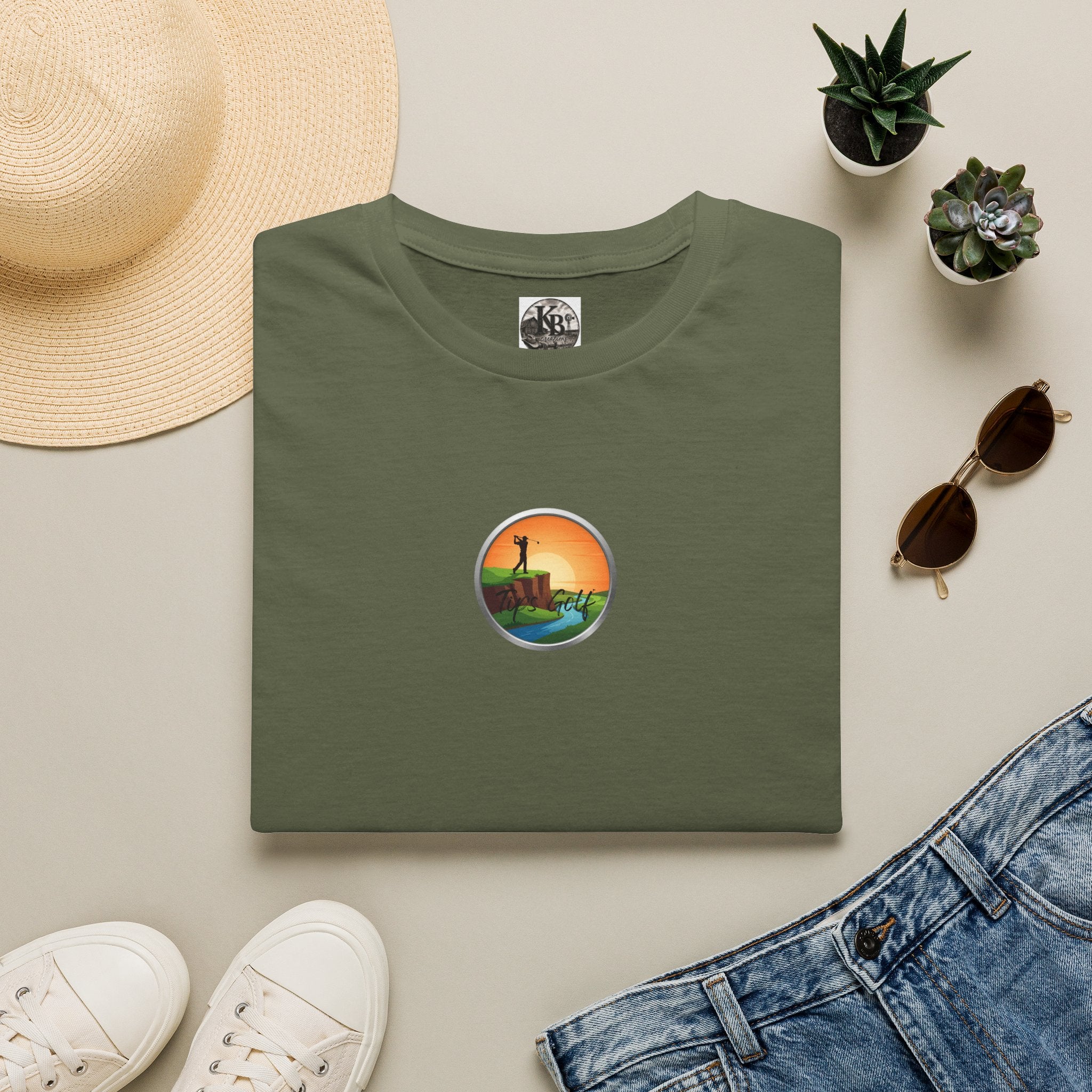 Golf Sunset River View T-Shirt — Scenic Golf Course Shirt