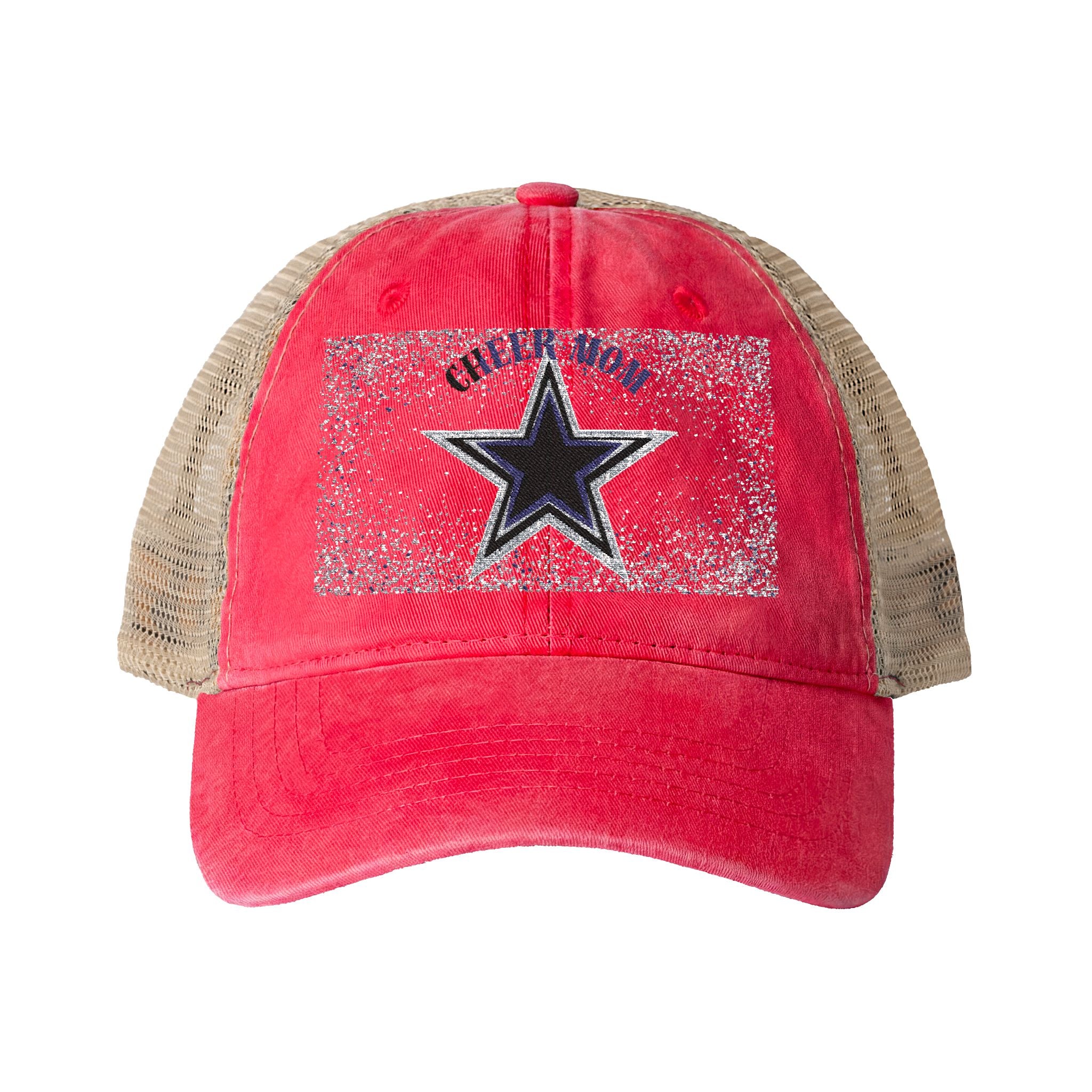 Cheer Mom Women's Washed Mesh-Back Cap